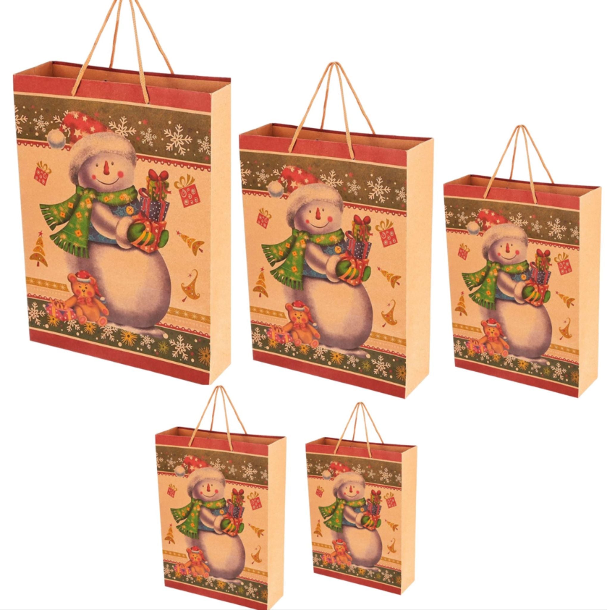 15 Bolsas De Regalo Navidad 5 Tamaños