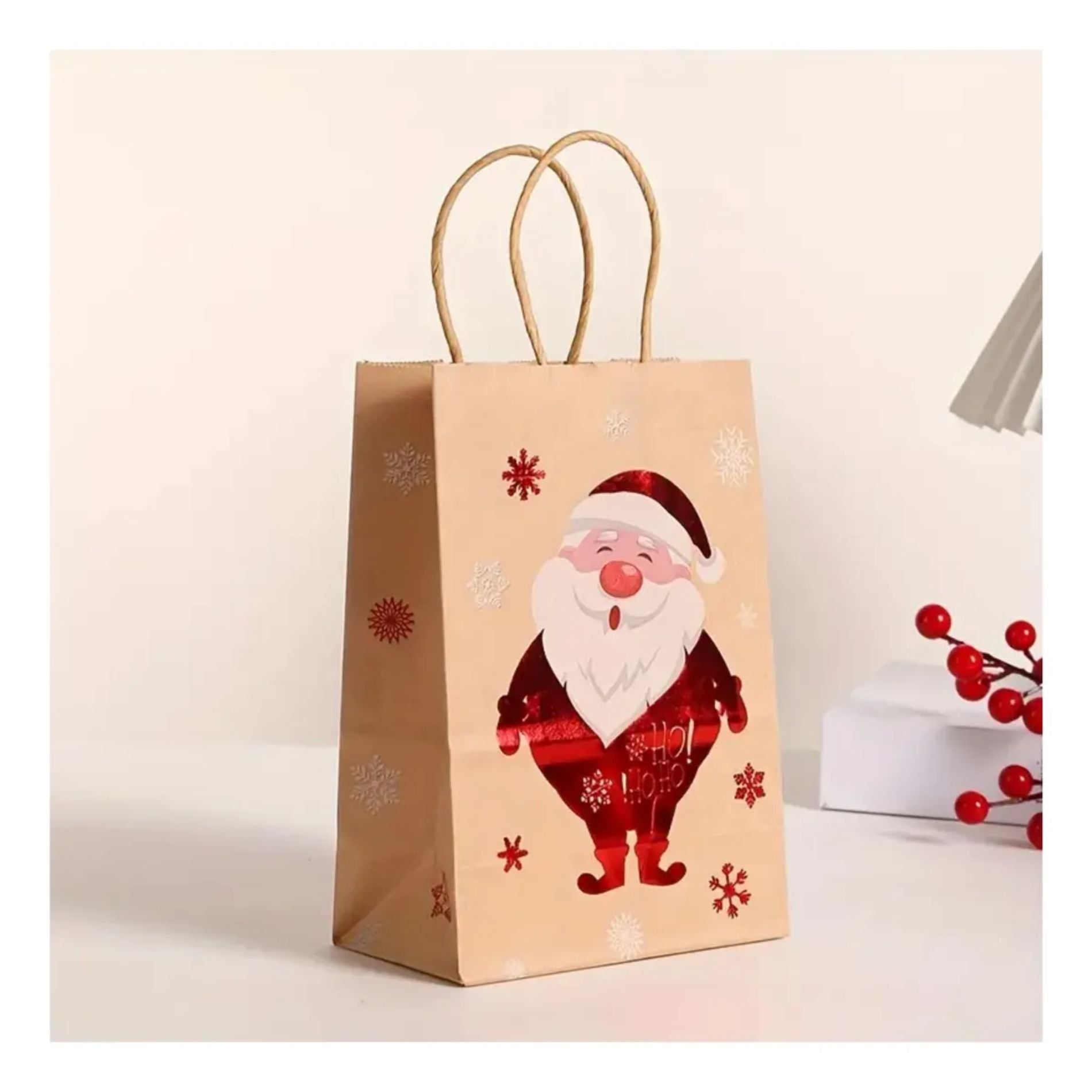 Bolsas Navidad 3 Tamaños X12 + Cintas