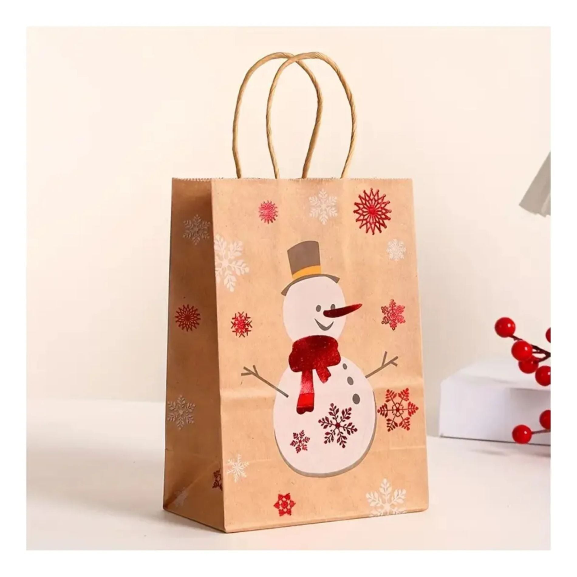 Bolsas Navidad 3 Tamaños X12 + Cintas