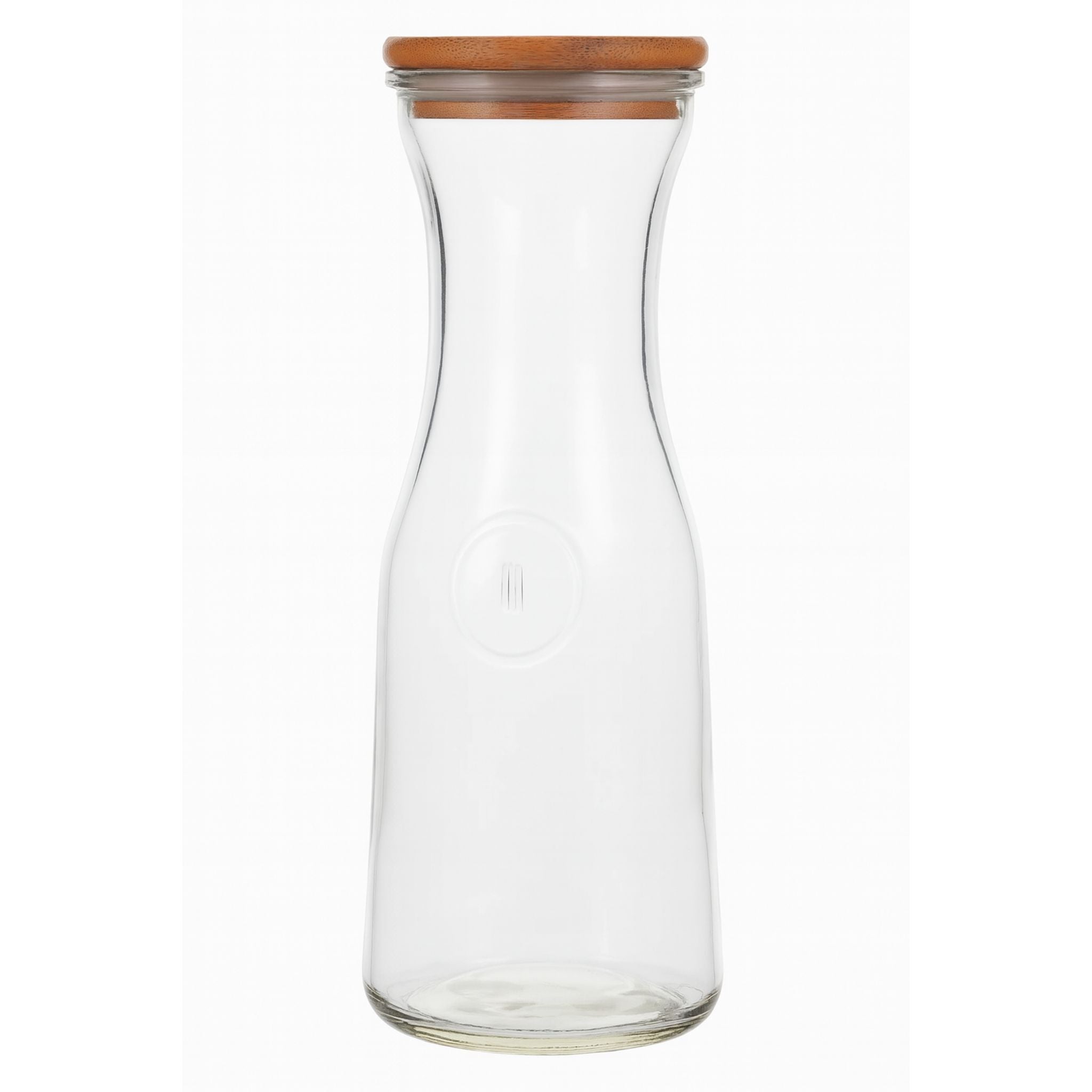 Botella De Vidrio Tapa Bambú 500ml
