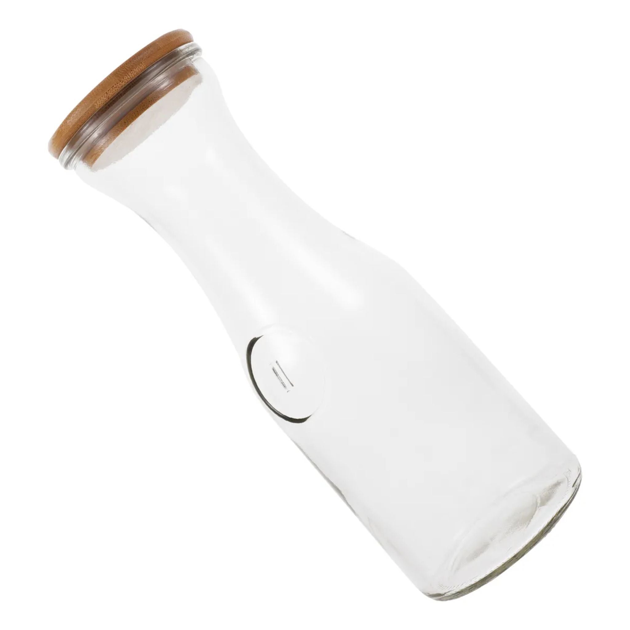 Botella De Vidrio Tapa Bambú 500ml