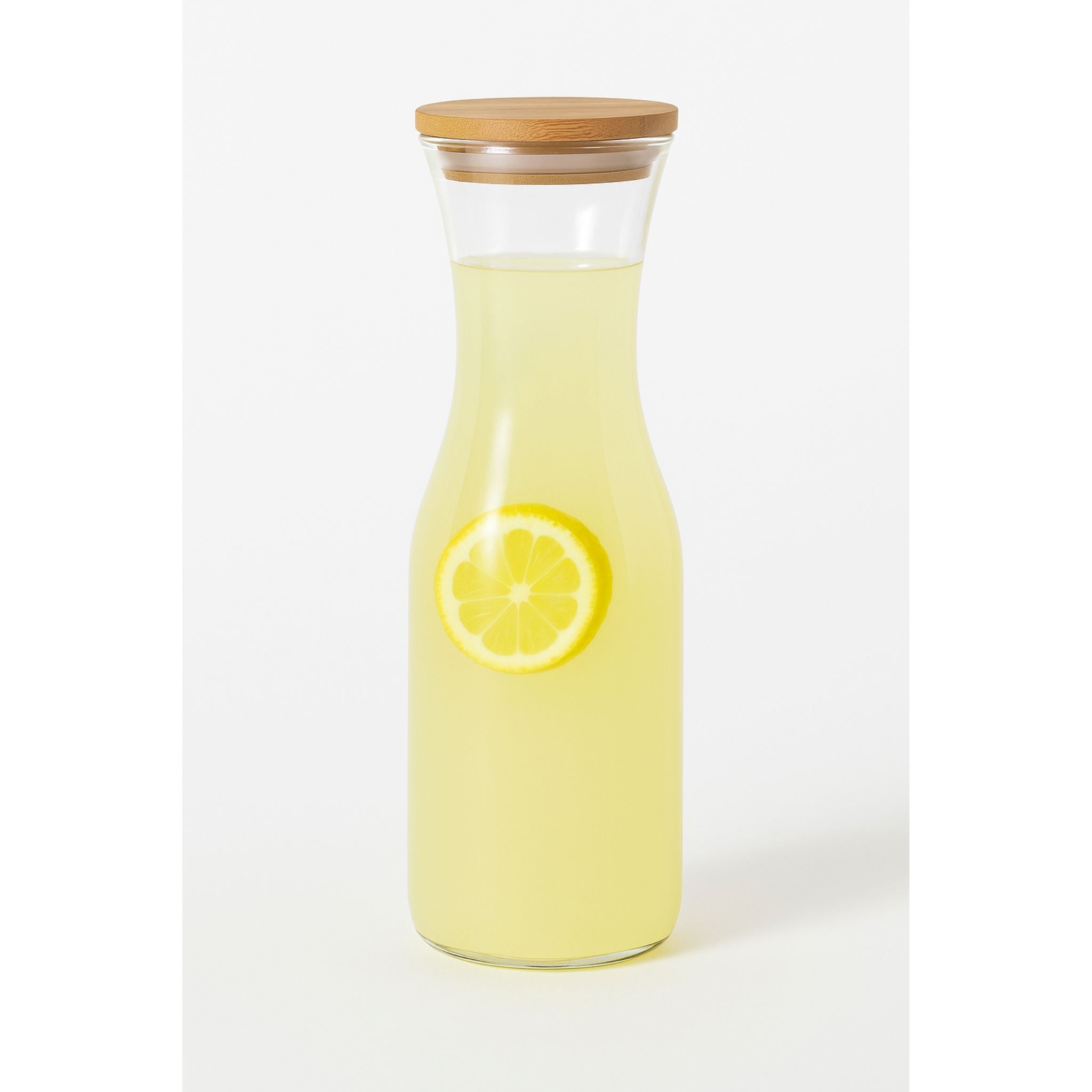 Botella De Vidrio Tapa Bambú 500ml