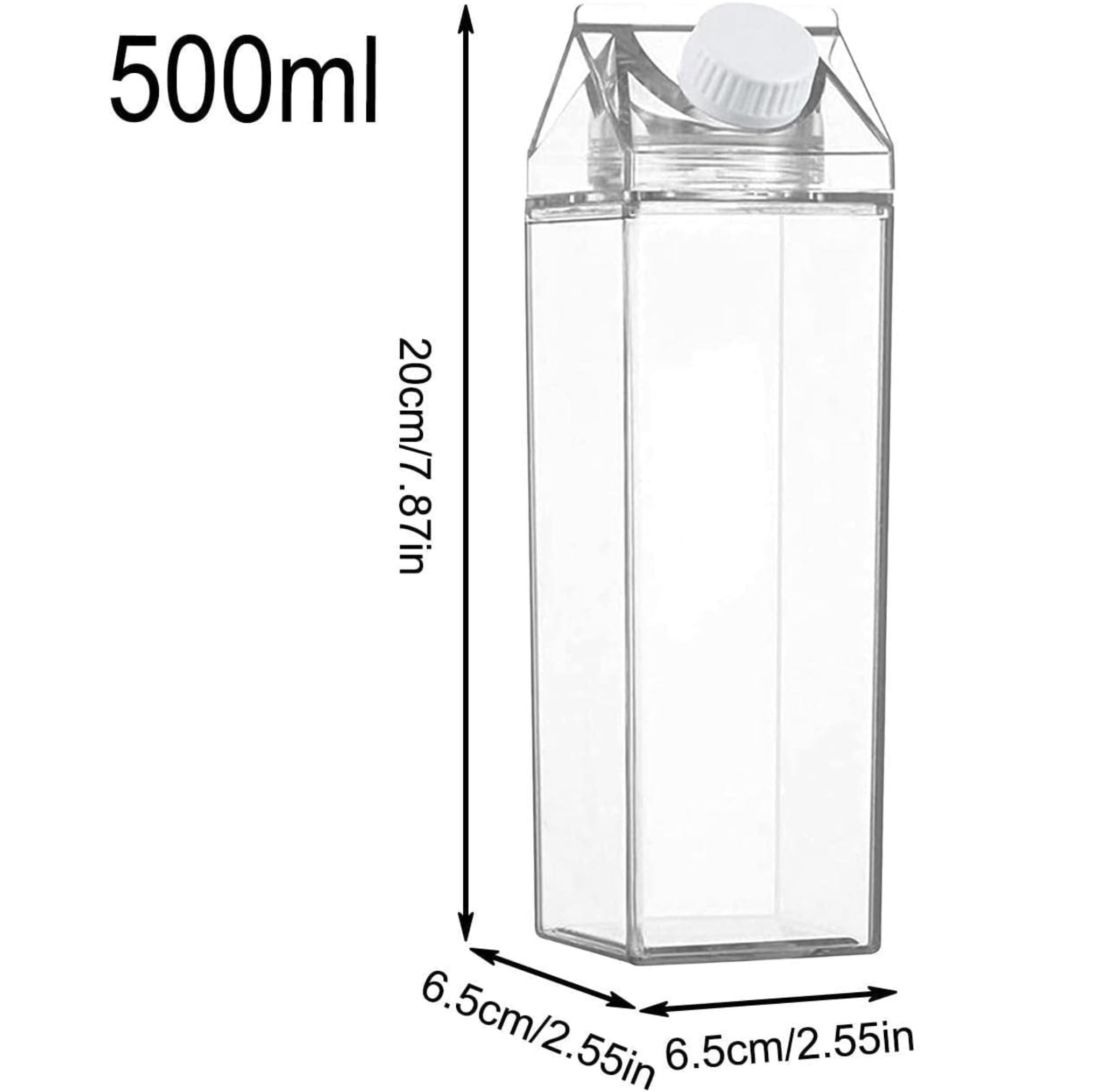 Botella Tipo Caja De Leche