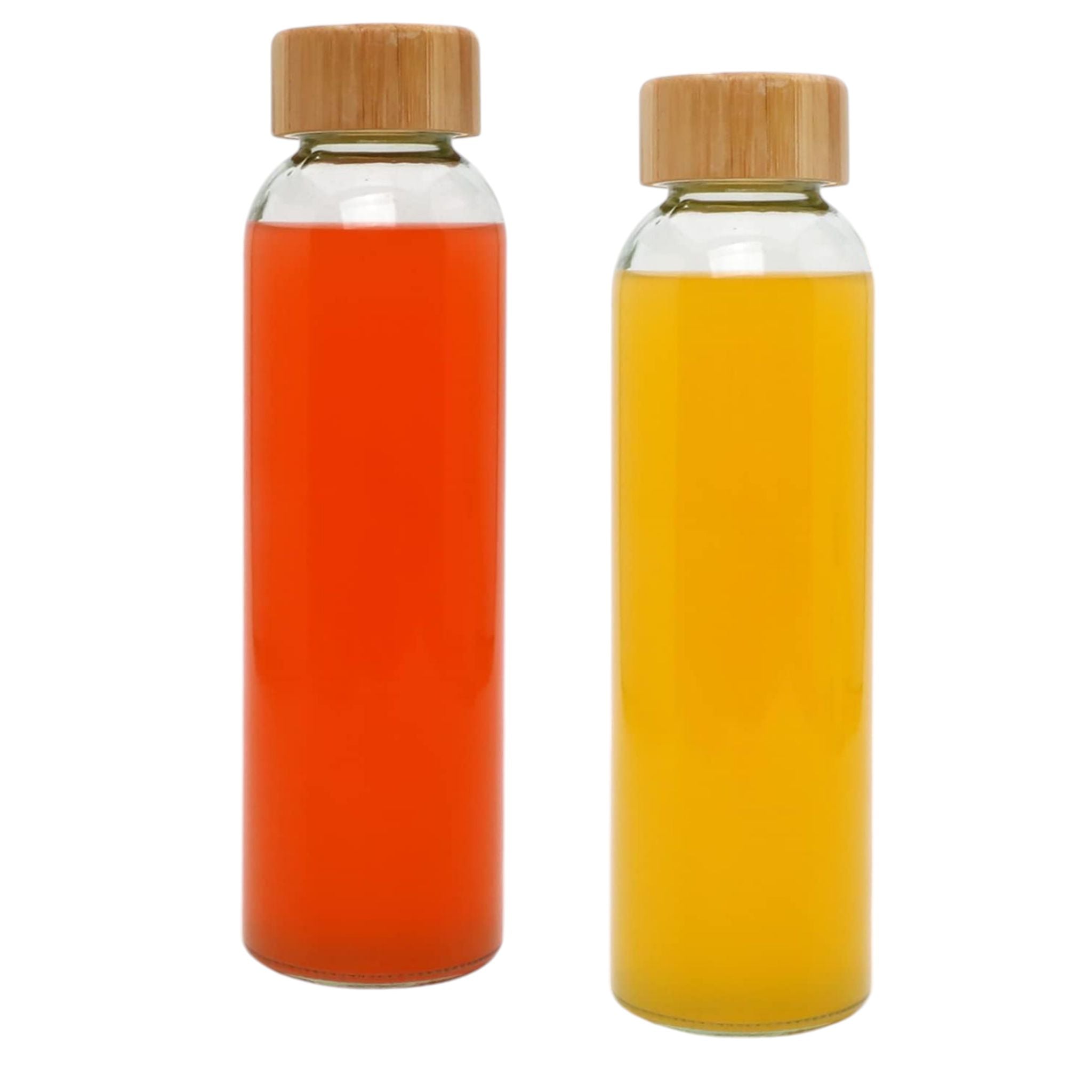 Botella De Vidrio Con Tapa Bambú