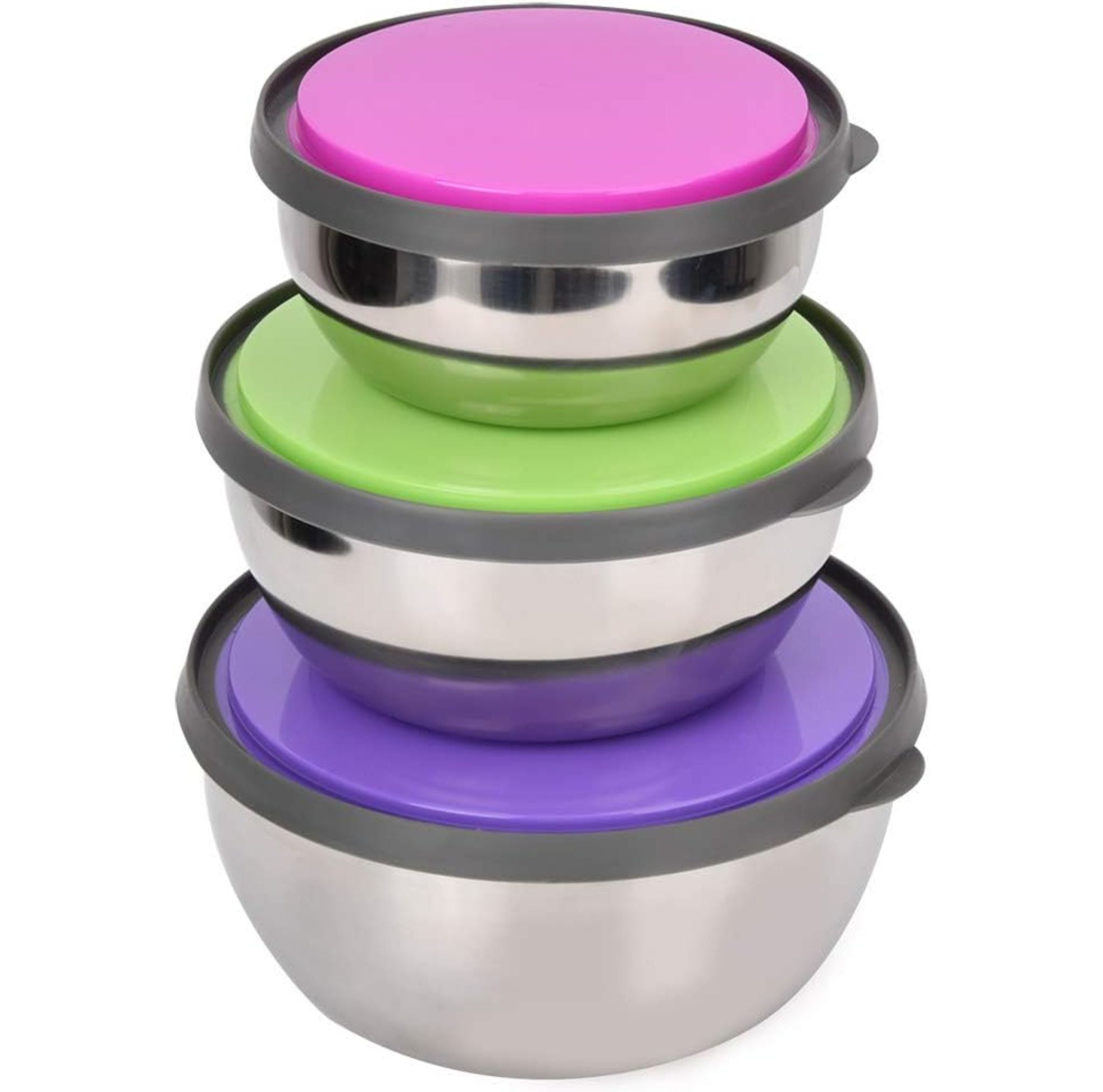 Bowl Acero Inoxidable Con Tapa X3