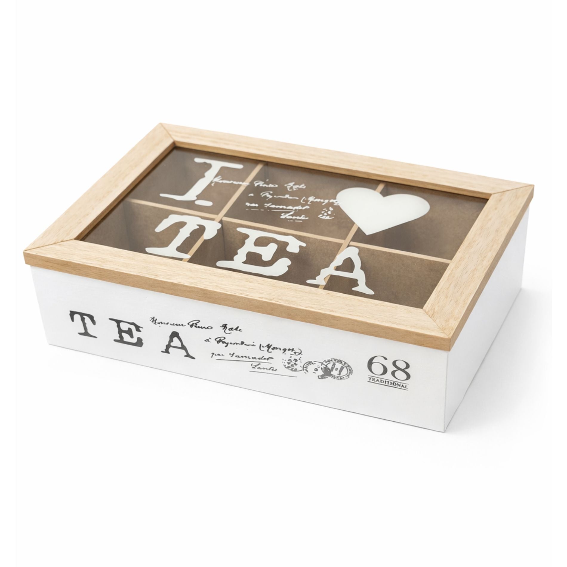 Caja Porta Té De Madera