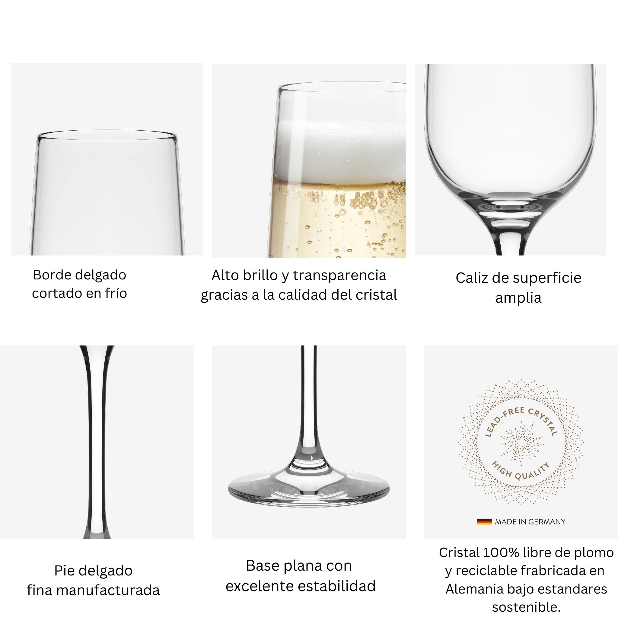 Set 6 Copas de Espumante 214cc