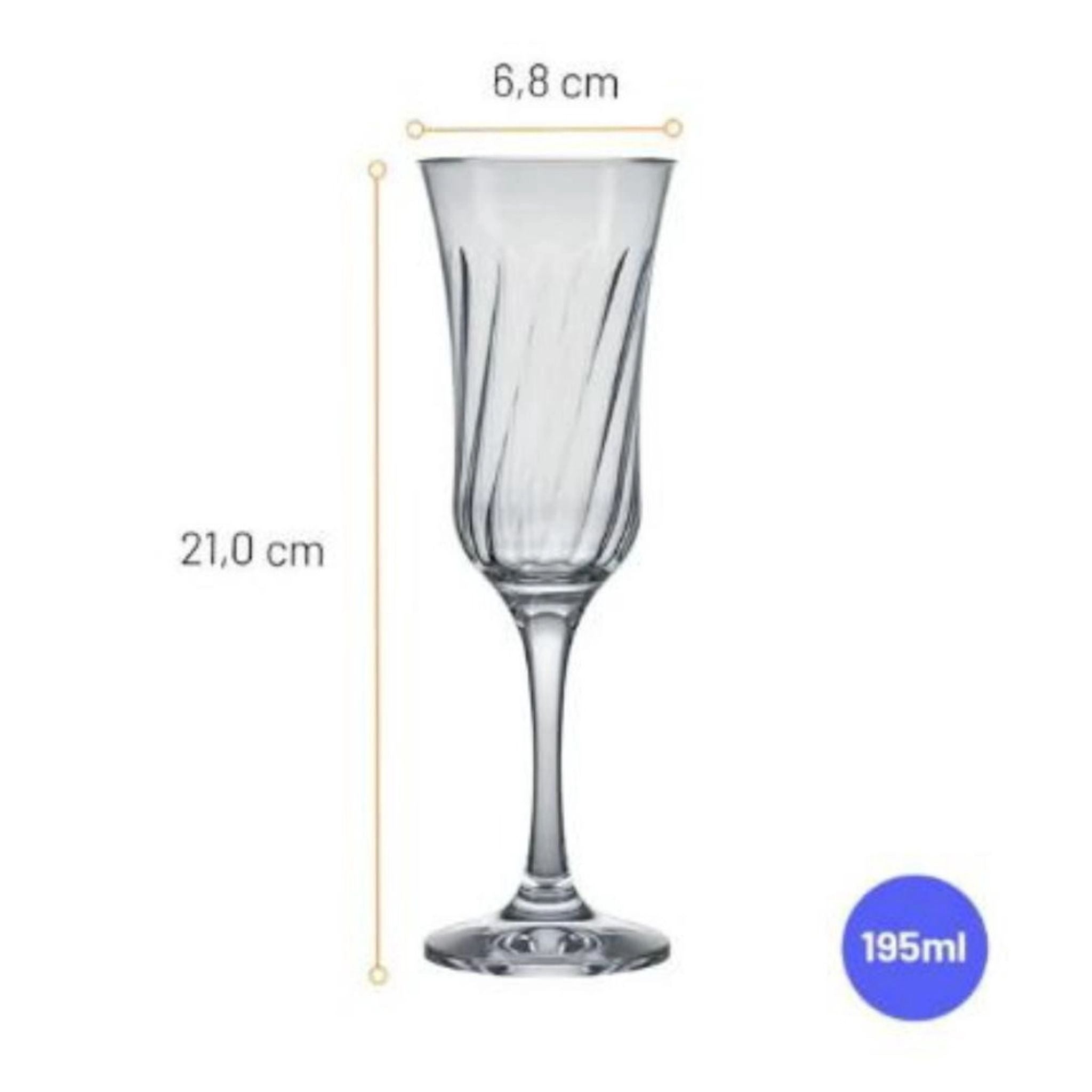 Copas Champagne 195ml X6