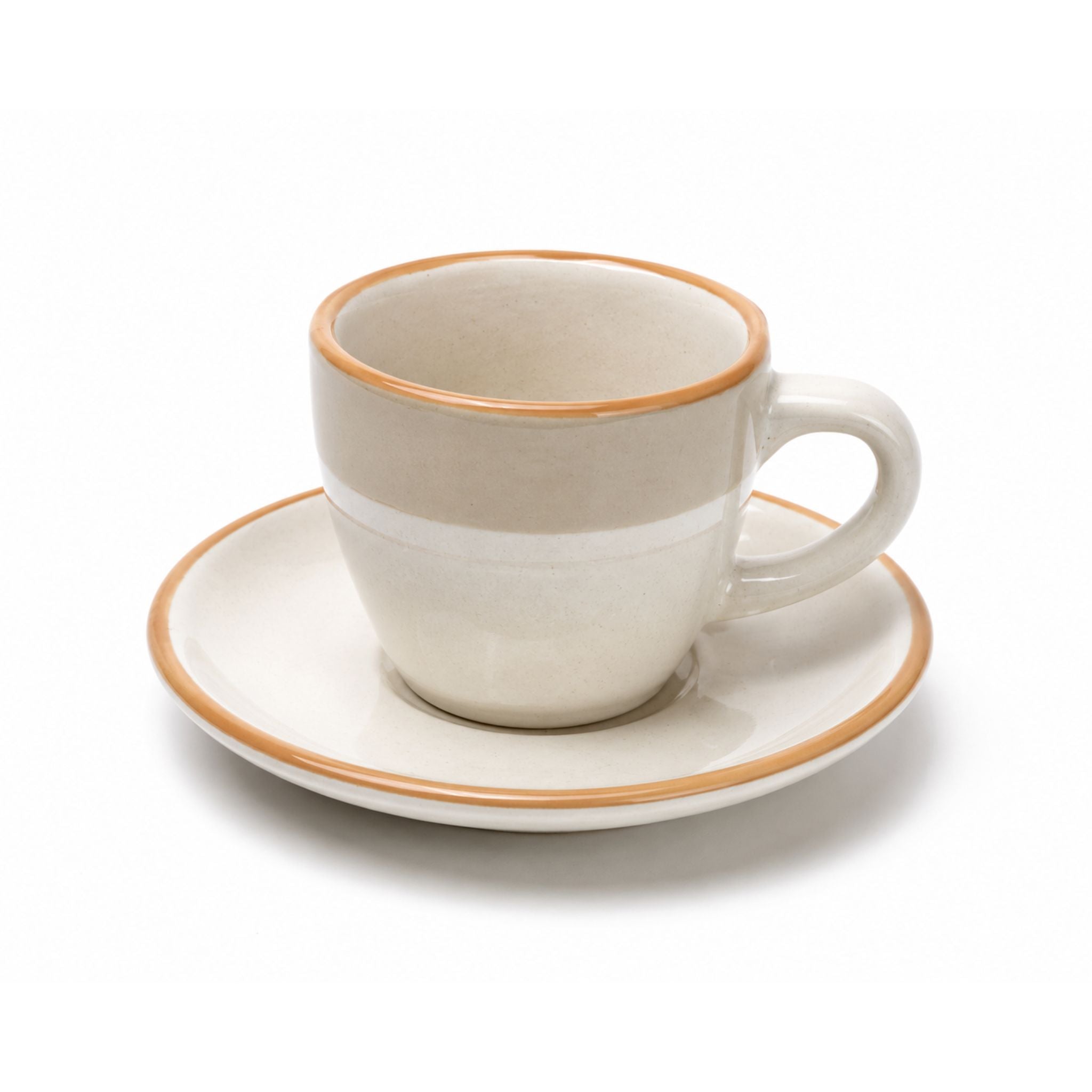 Tazas Espresso Porcelana + Platillos