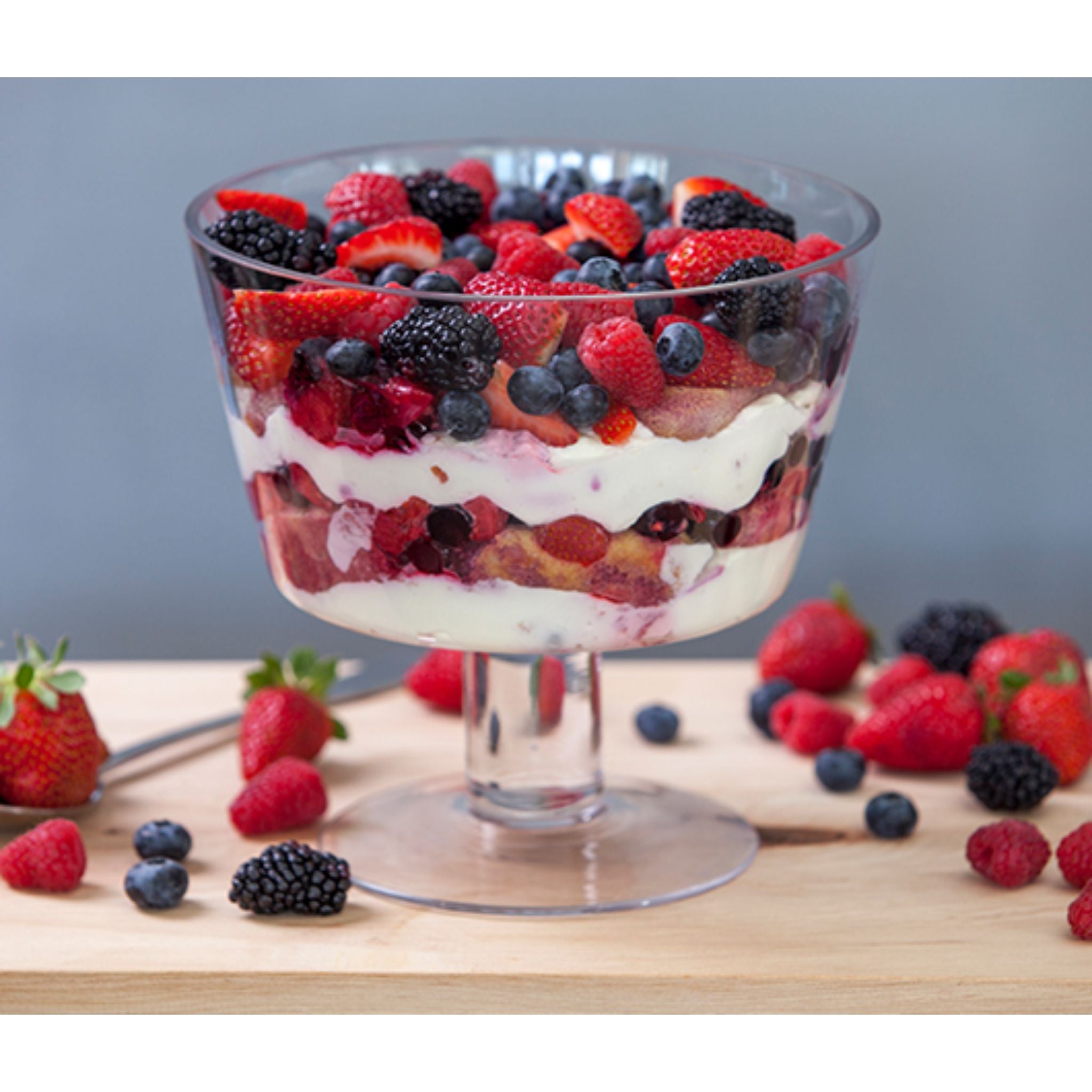 Copón De Frutas Postres Vidrio 2L