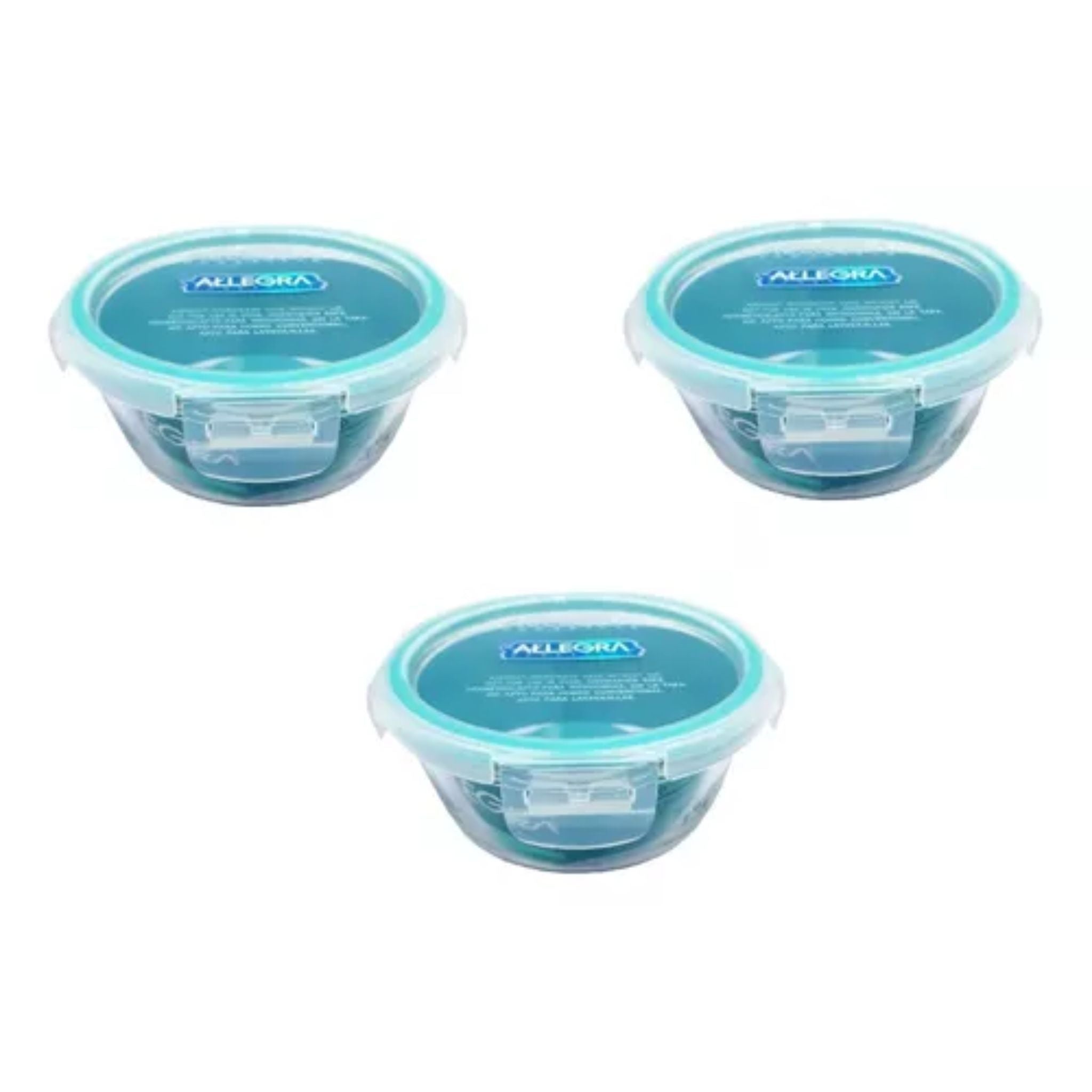 Táper de Vidrio Herméticos 370cc X3