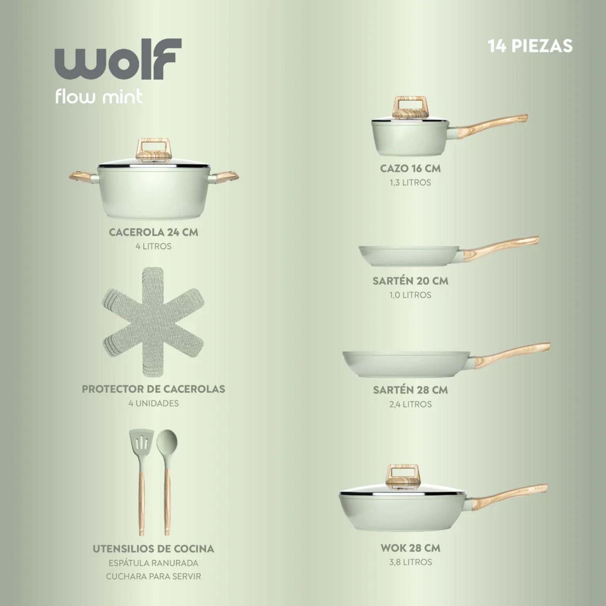 Juego De Ollas - Batería 14 Pzas