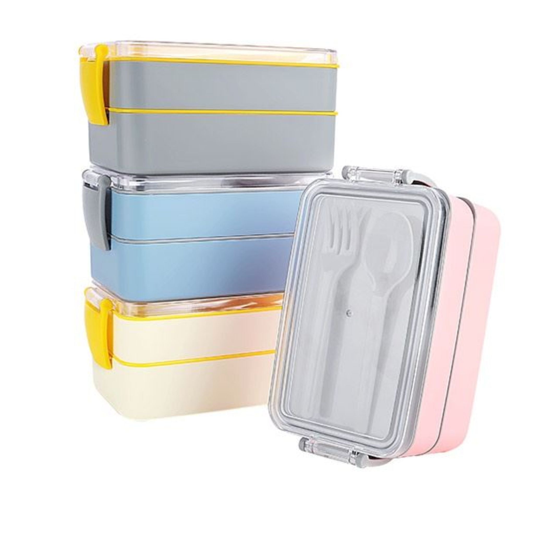 Lonchera Escolar Doble + Cubiertos