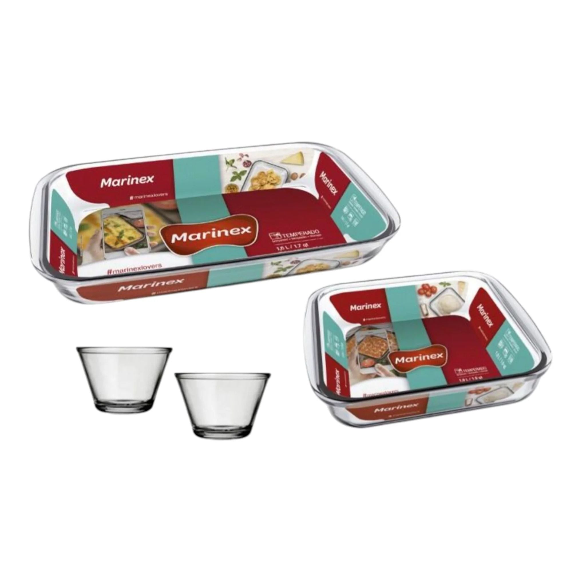 2 Asaderas Vidrio + 2 Flaneras