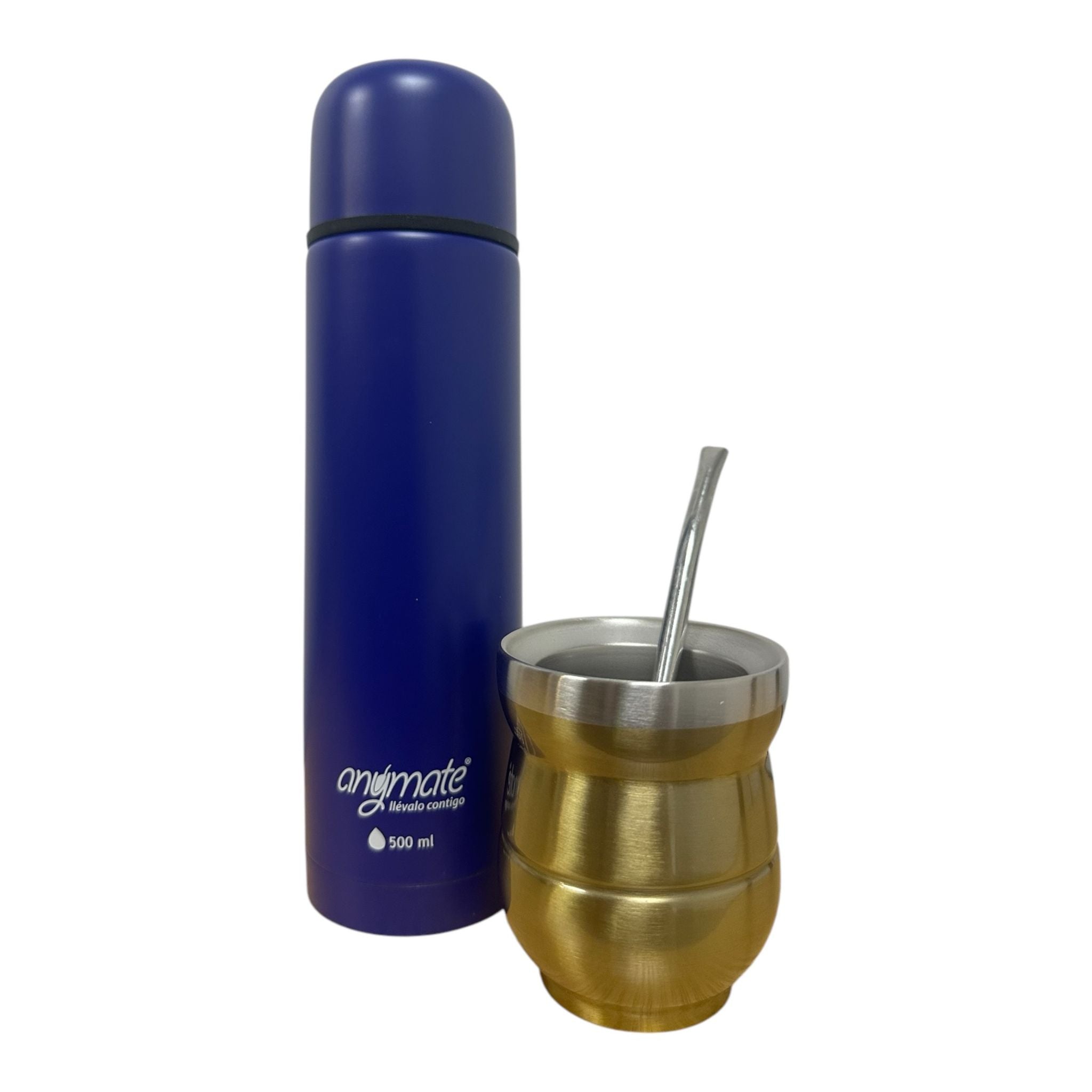 Mate Con Bombilla + Termo Bala