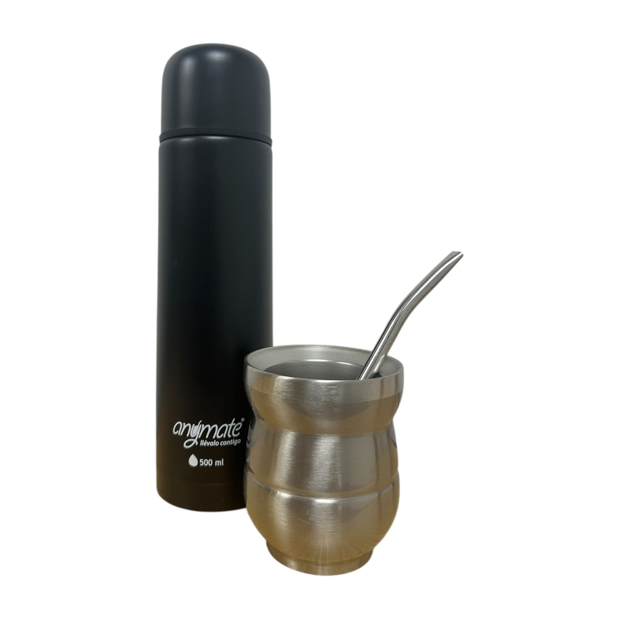 Mate Con Bombilla + Termo Bala