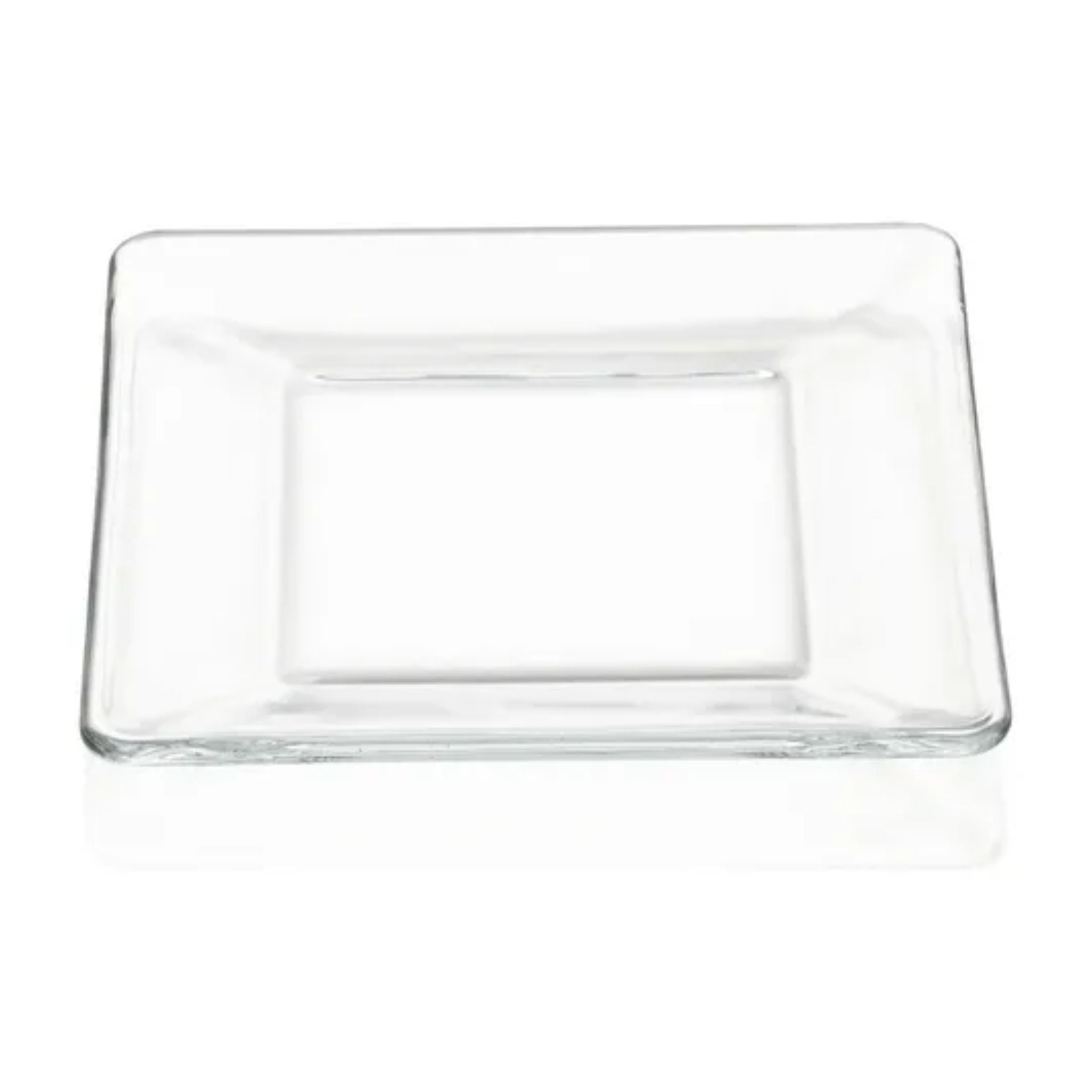 Platos De Postre Vidrio Cuadrado X12