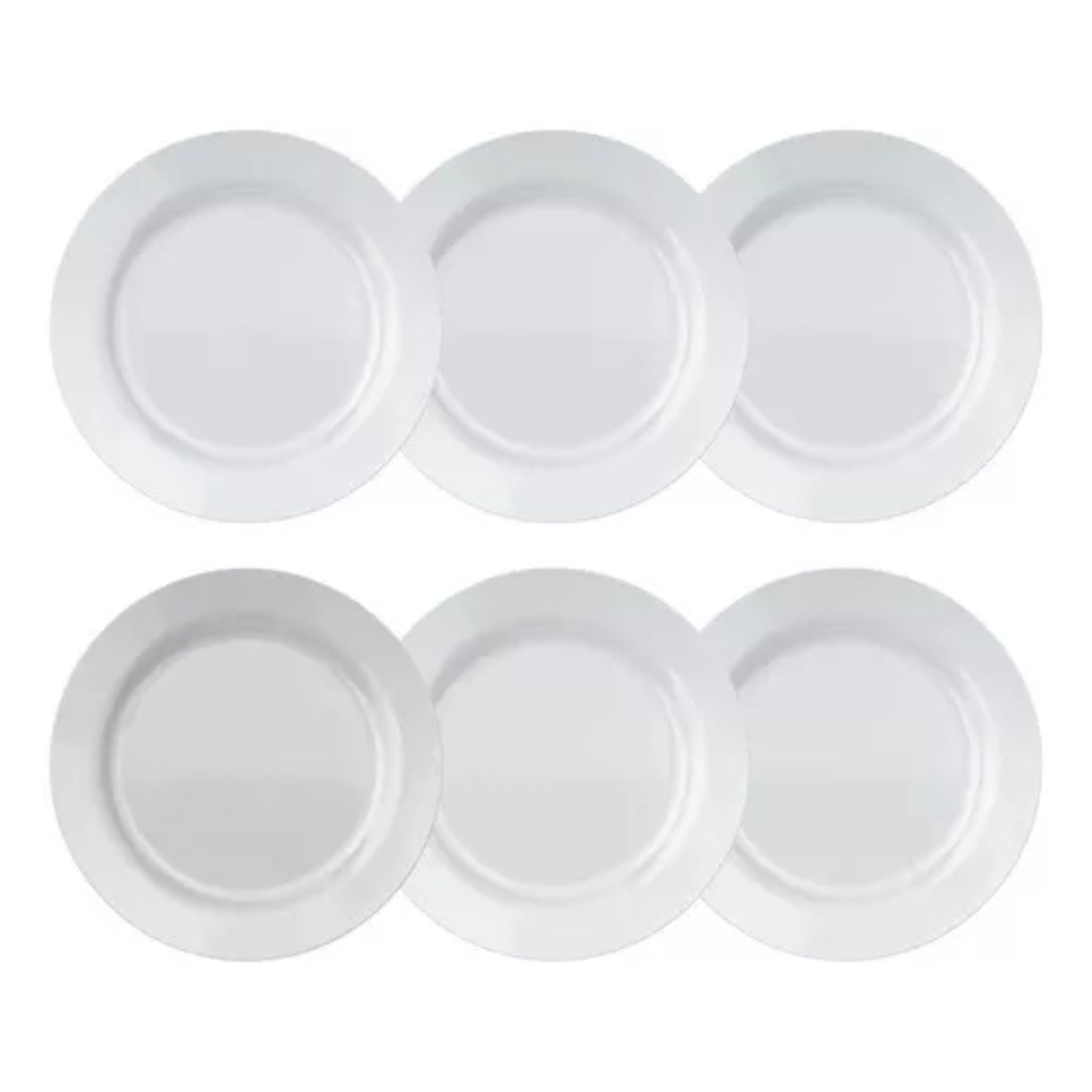 Plato Plano Vidrio Opal 24cm X6