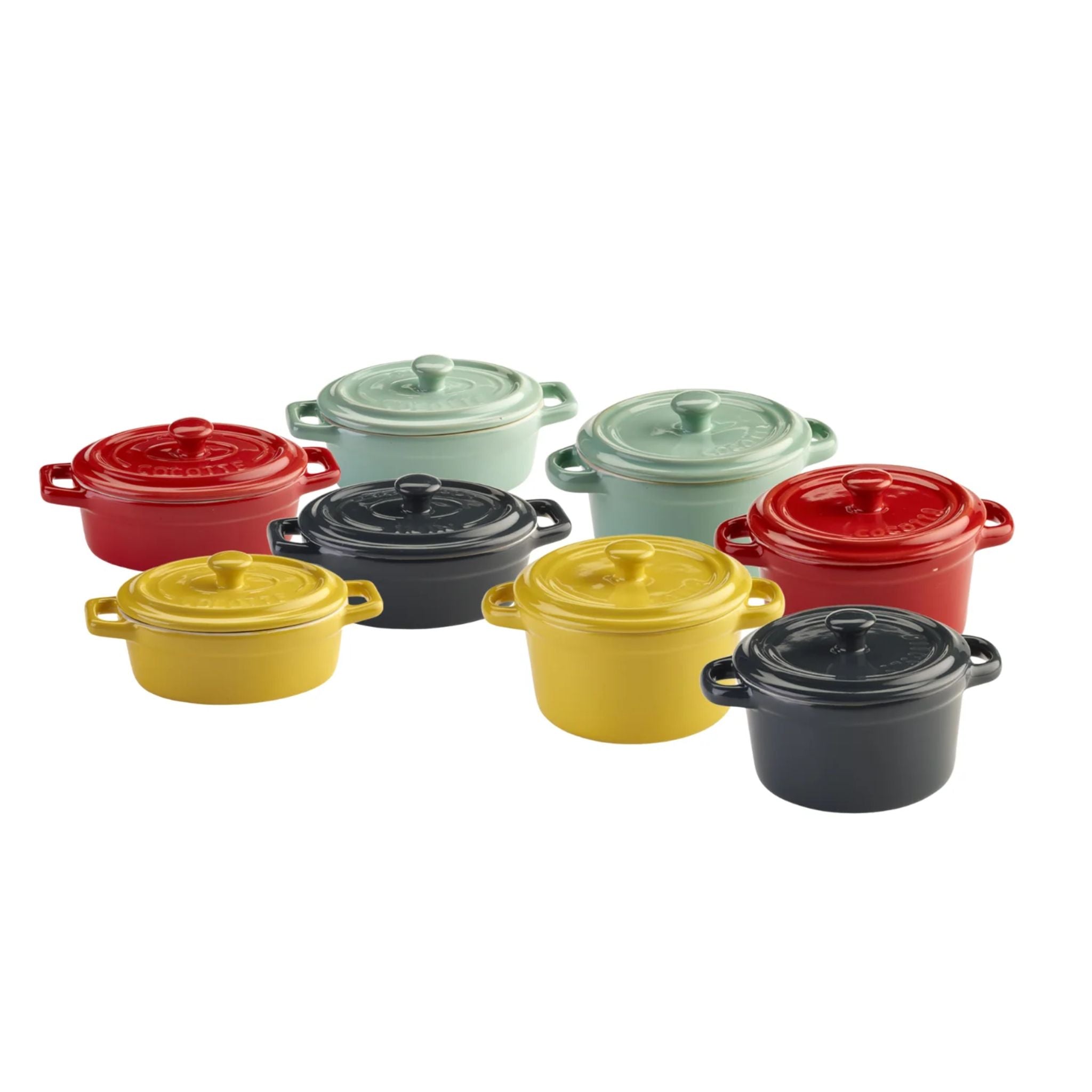 Pocillos de Cerámica con Tapa X4