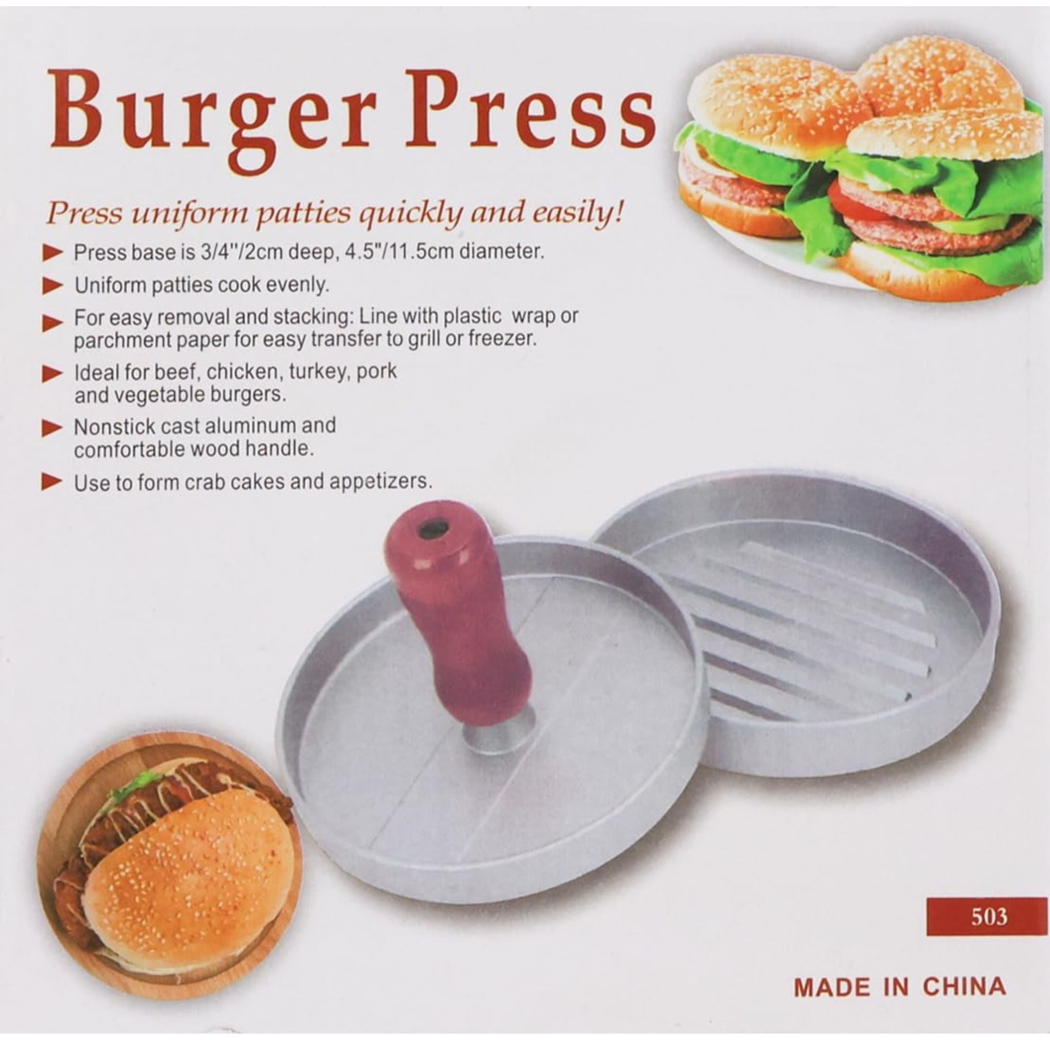 Prensa De Hamburguesa 11.5cm