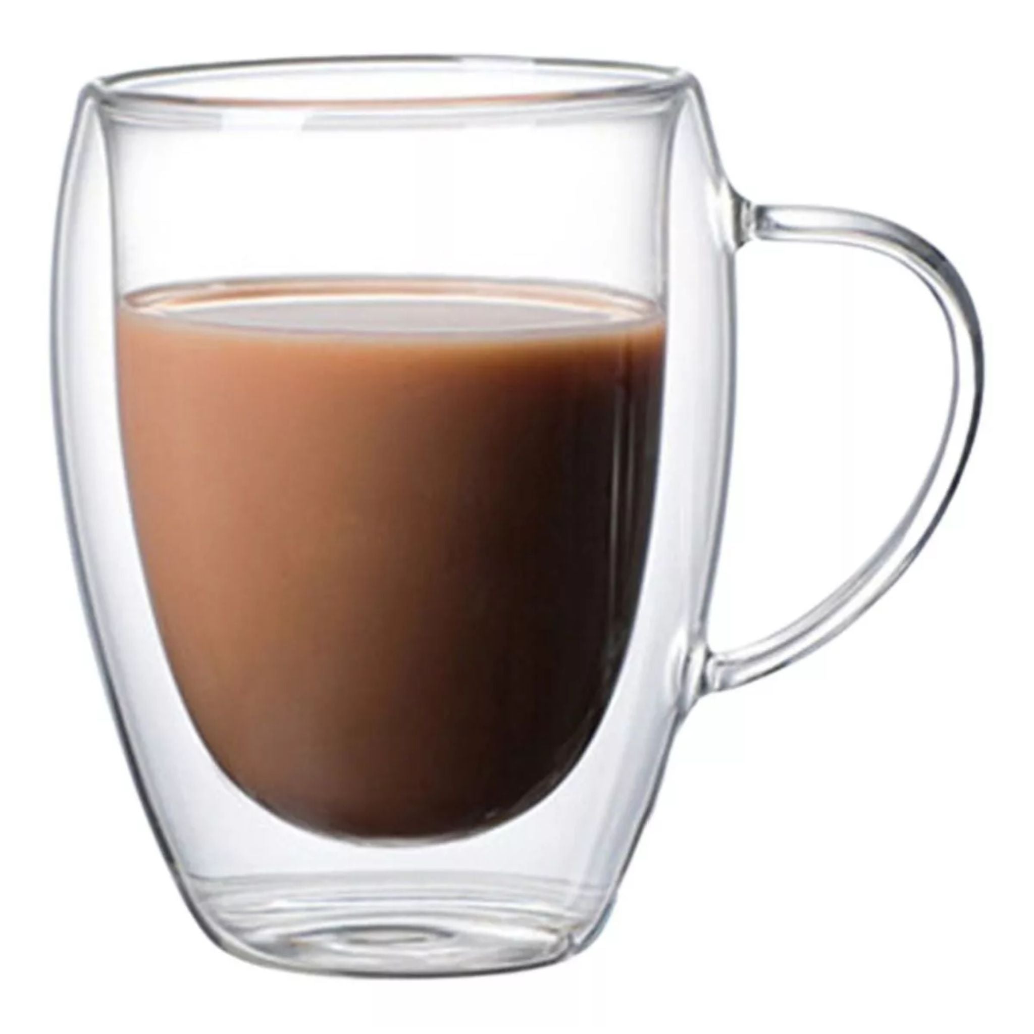 Tazas Doble Pared Vidrio 350ml X2