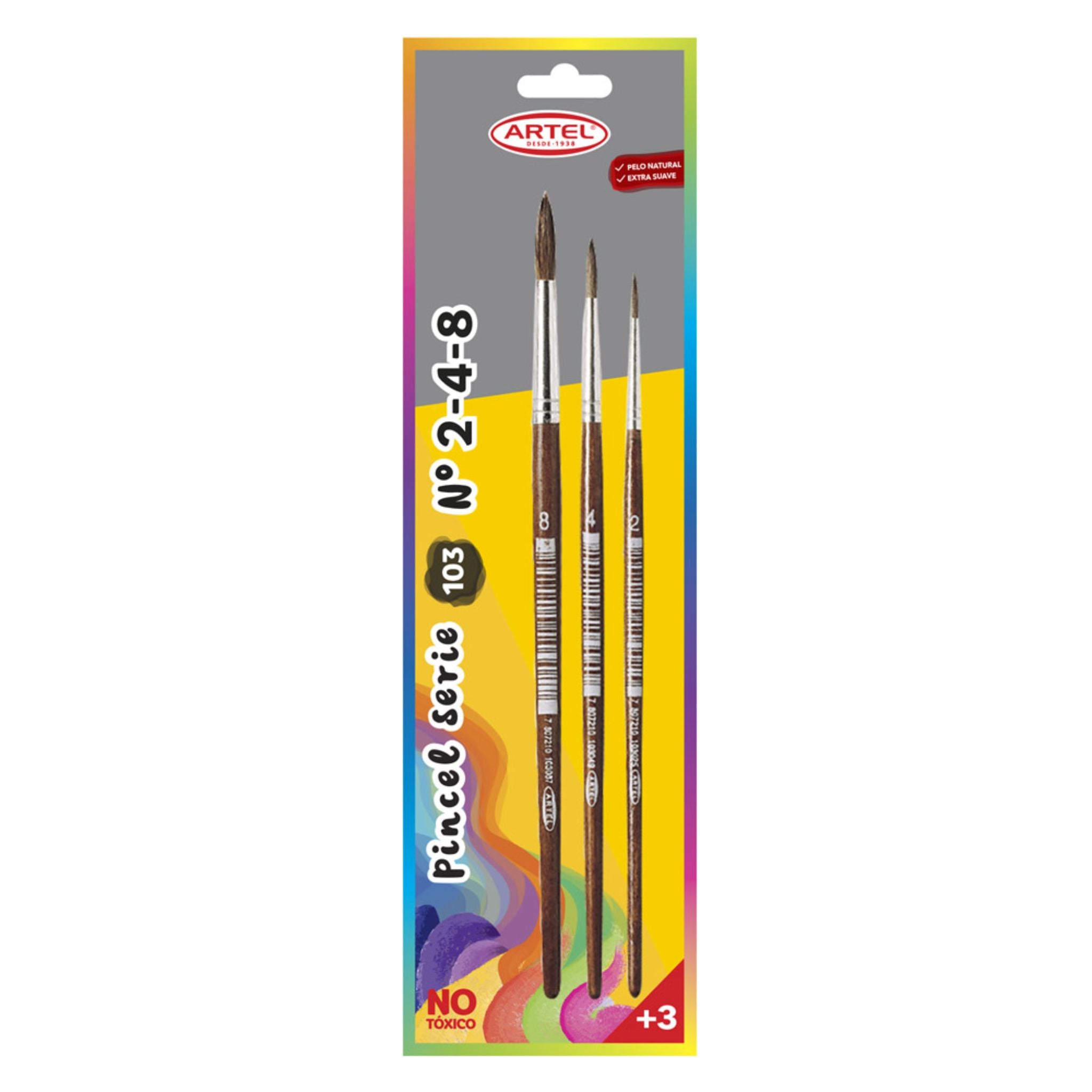 Set 3 Pinceles N2 N4 y N8
