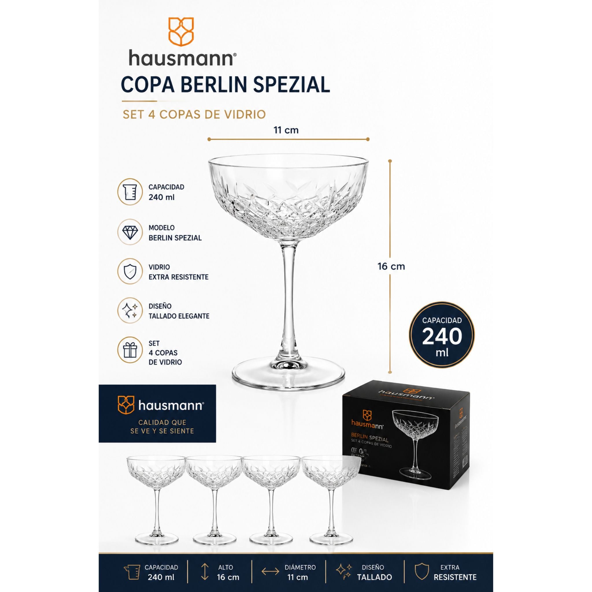 4 Copas Martini Margarita Hausman