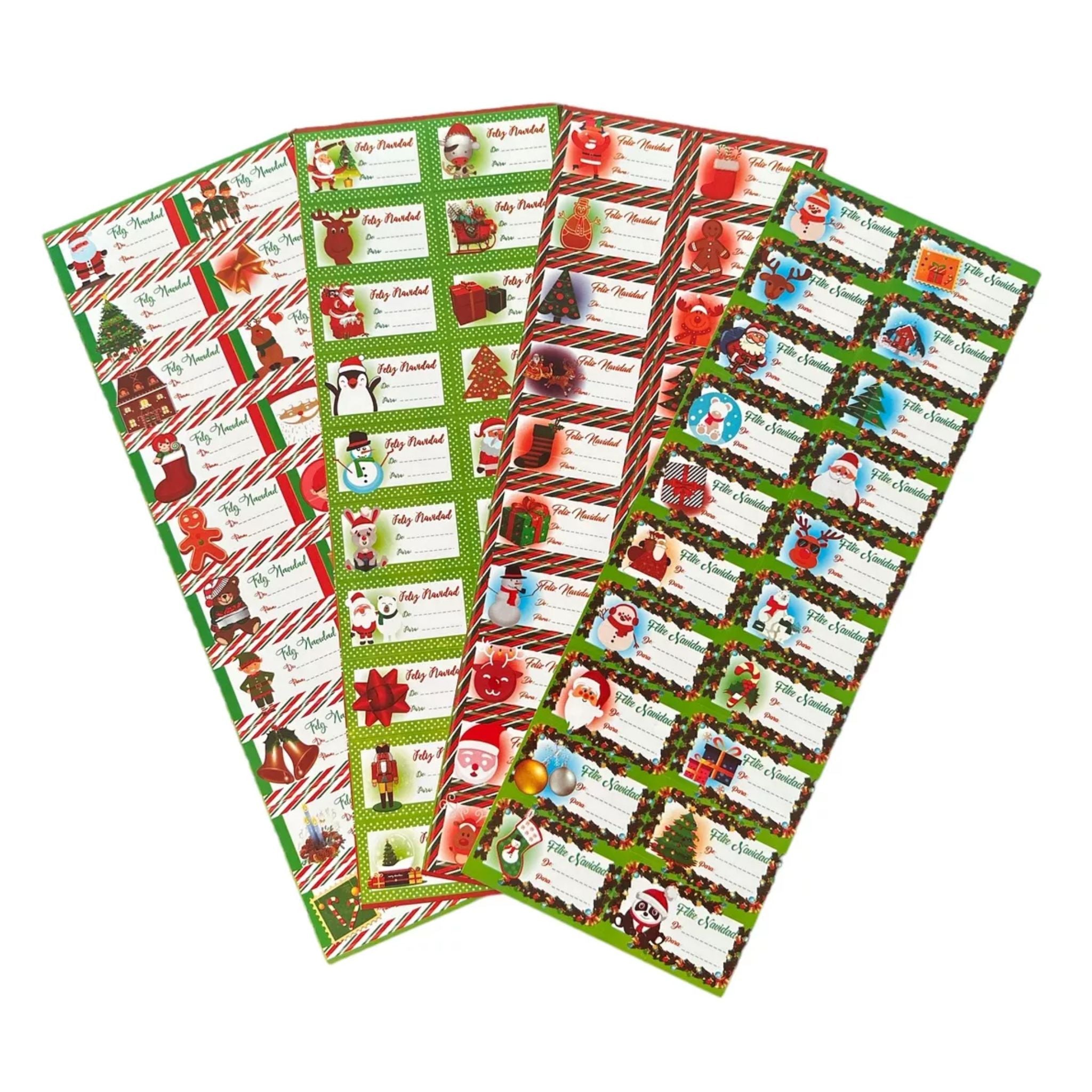 200 Stickers de Regalo Navidad