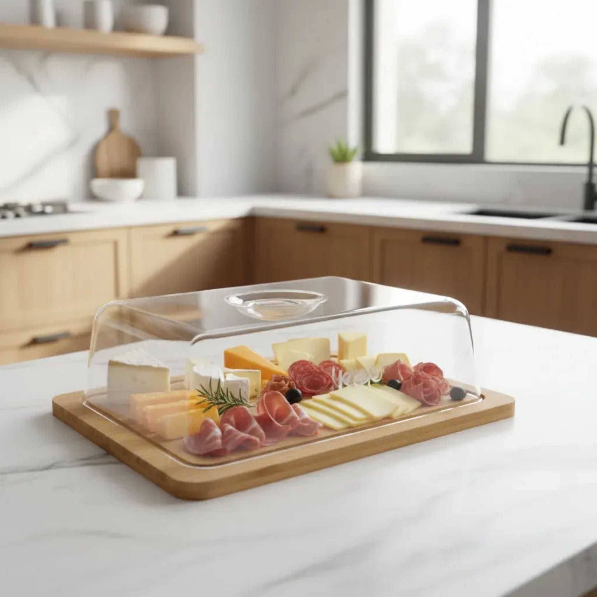 Tabla Madera Bambú Con Tapa Keep