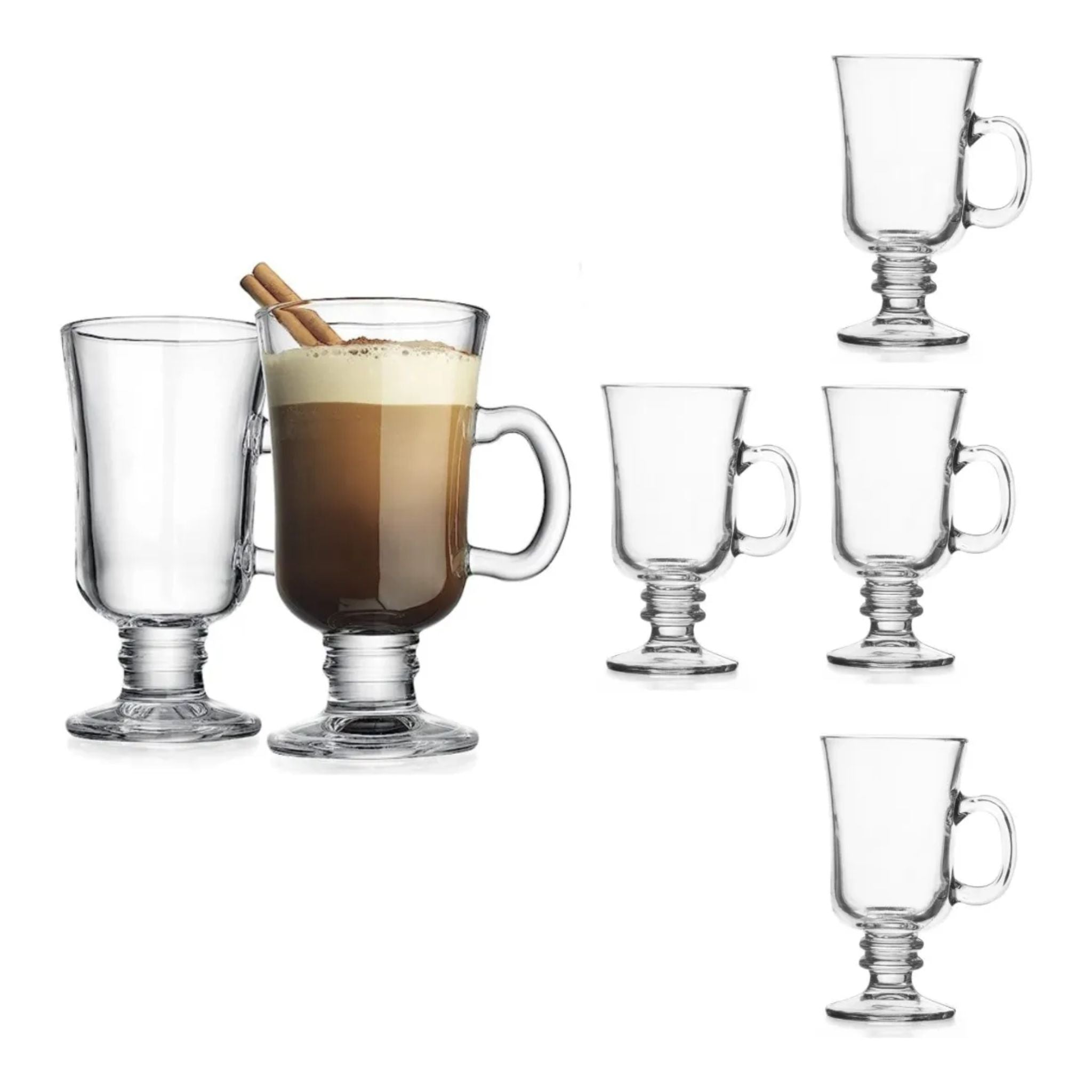 Tazas De Vidrio Capuchino X6