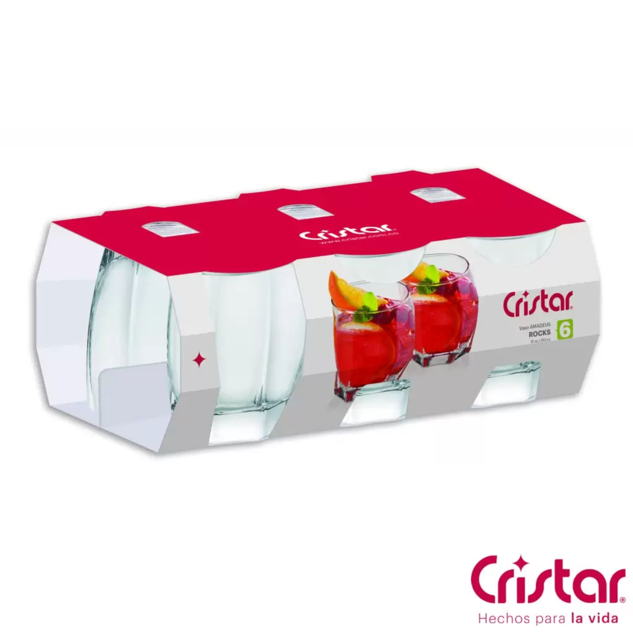 Vaso De Vidrio Bajo 353cc X6