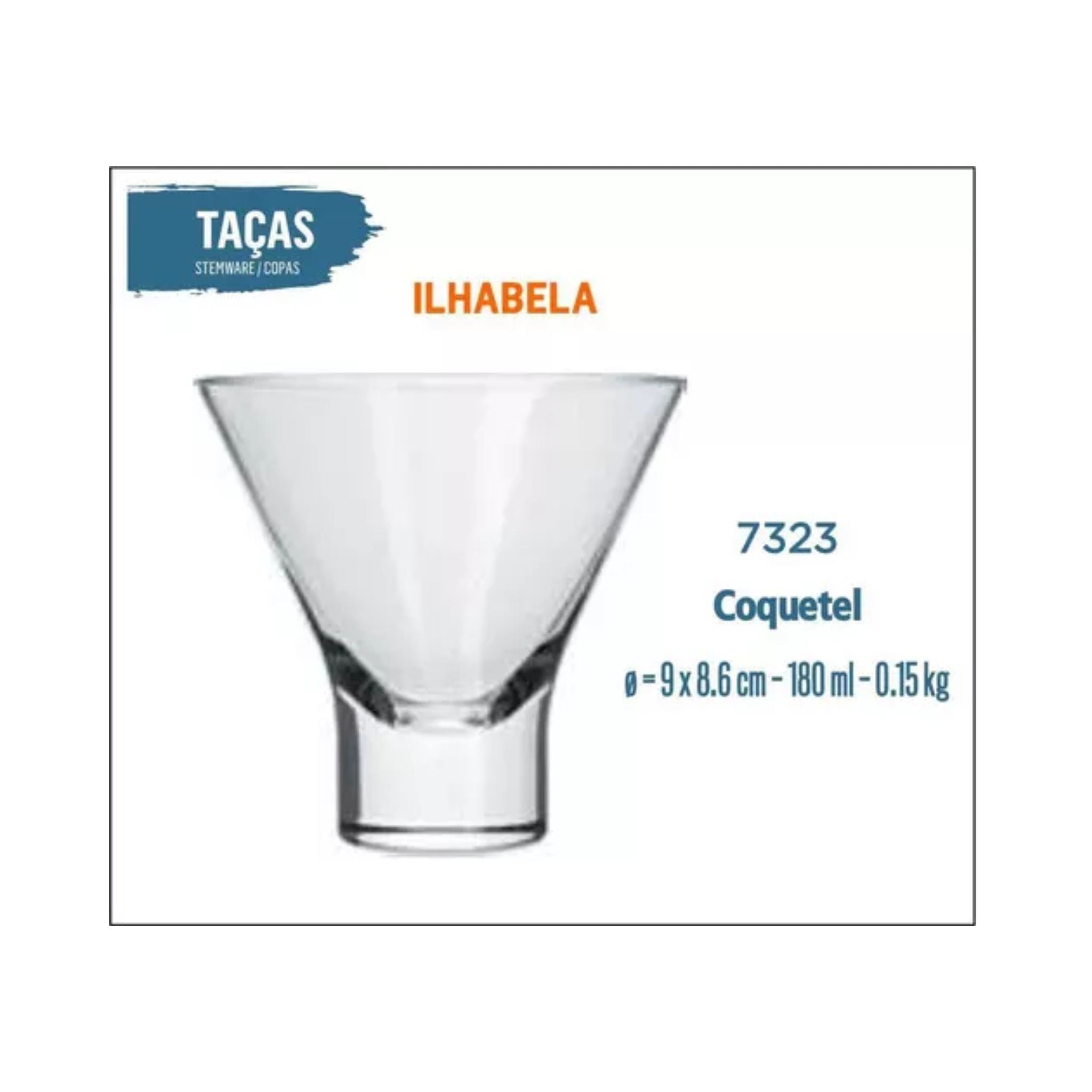 Vaso Cóctel Ilhabela 180cc X12