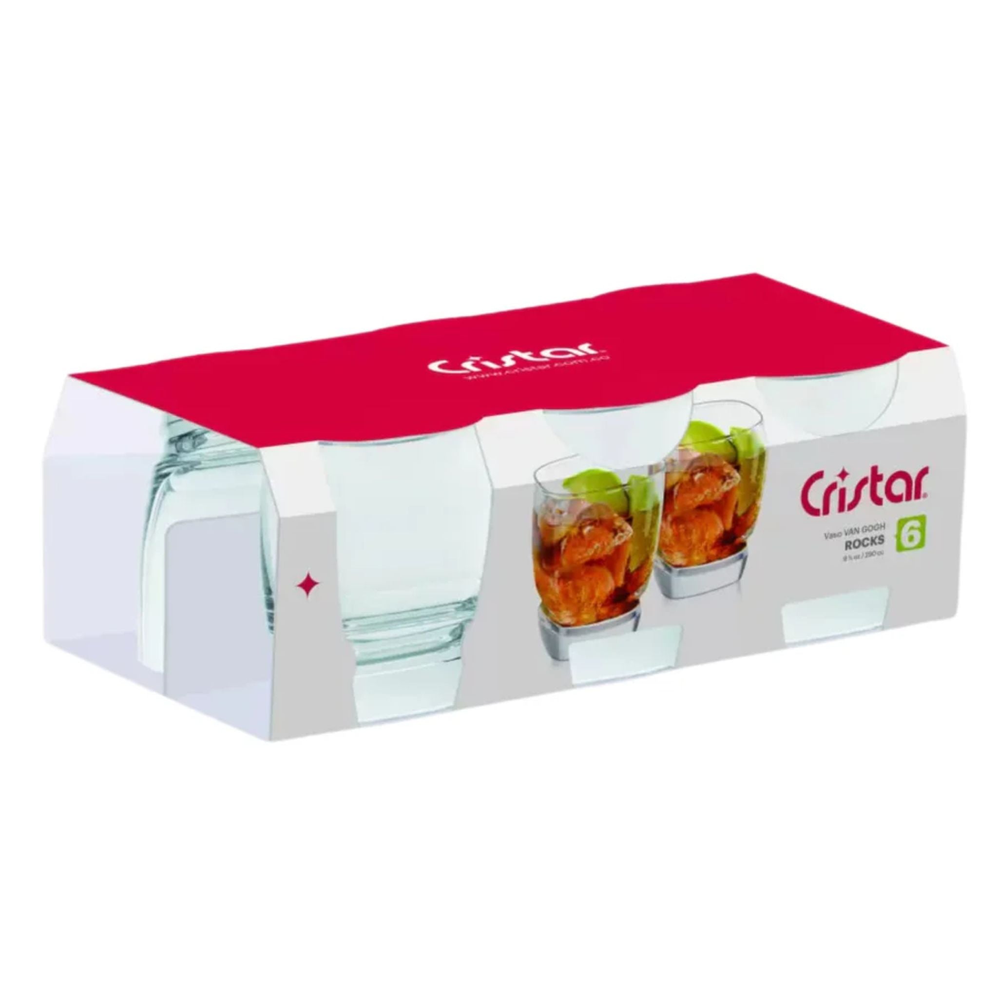 Vasos De Vidrio Van Gogh 290cc X6