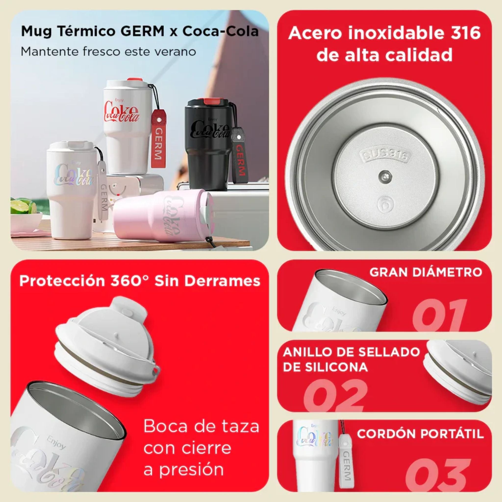 Vaso Térmico Coca Cola 590ml - Enjoy