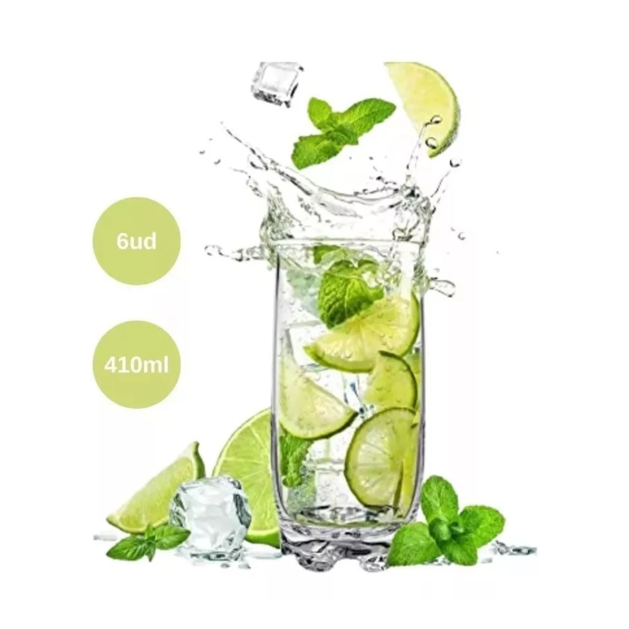 6 Vasos Altos Nápoles