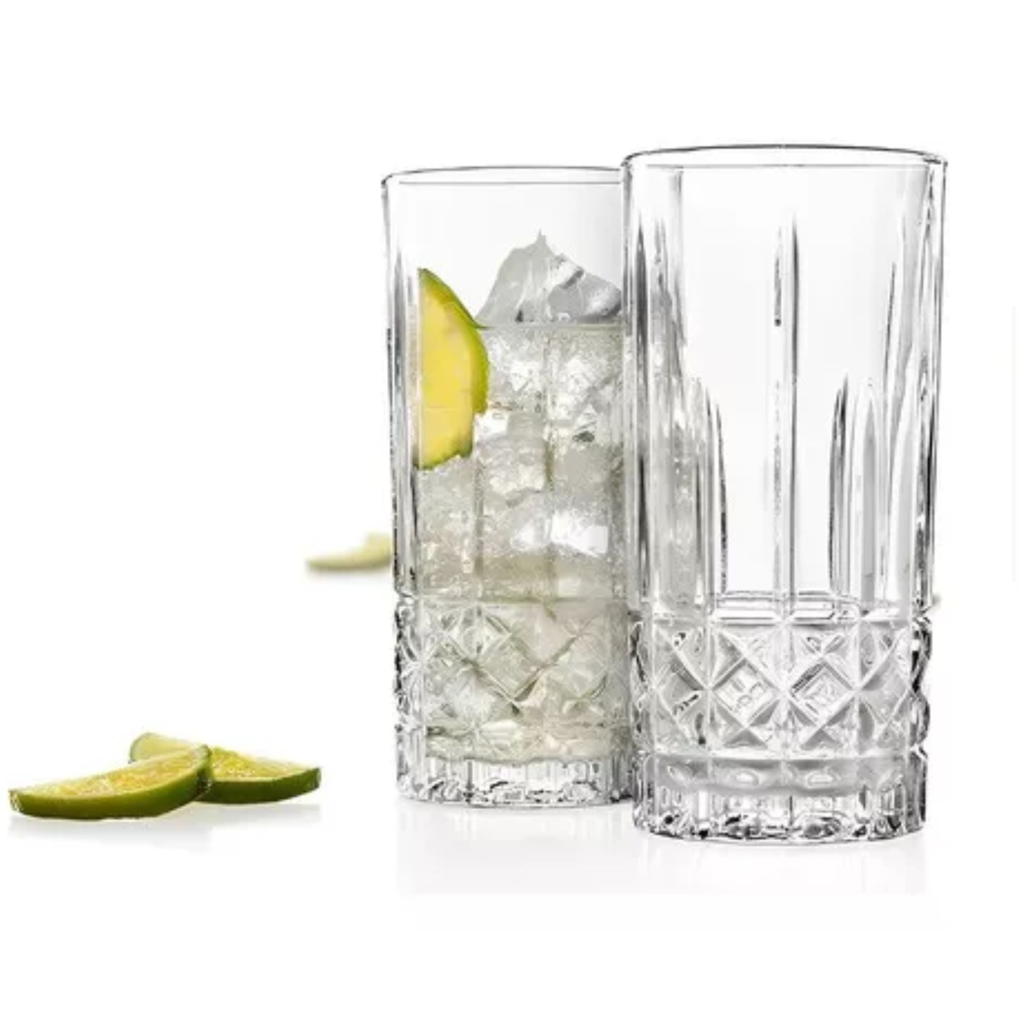 Vasos de Vidrio Tallados 360cc X6