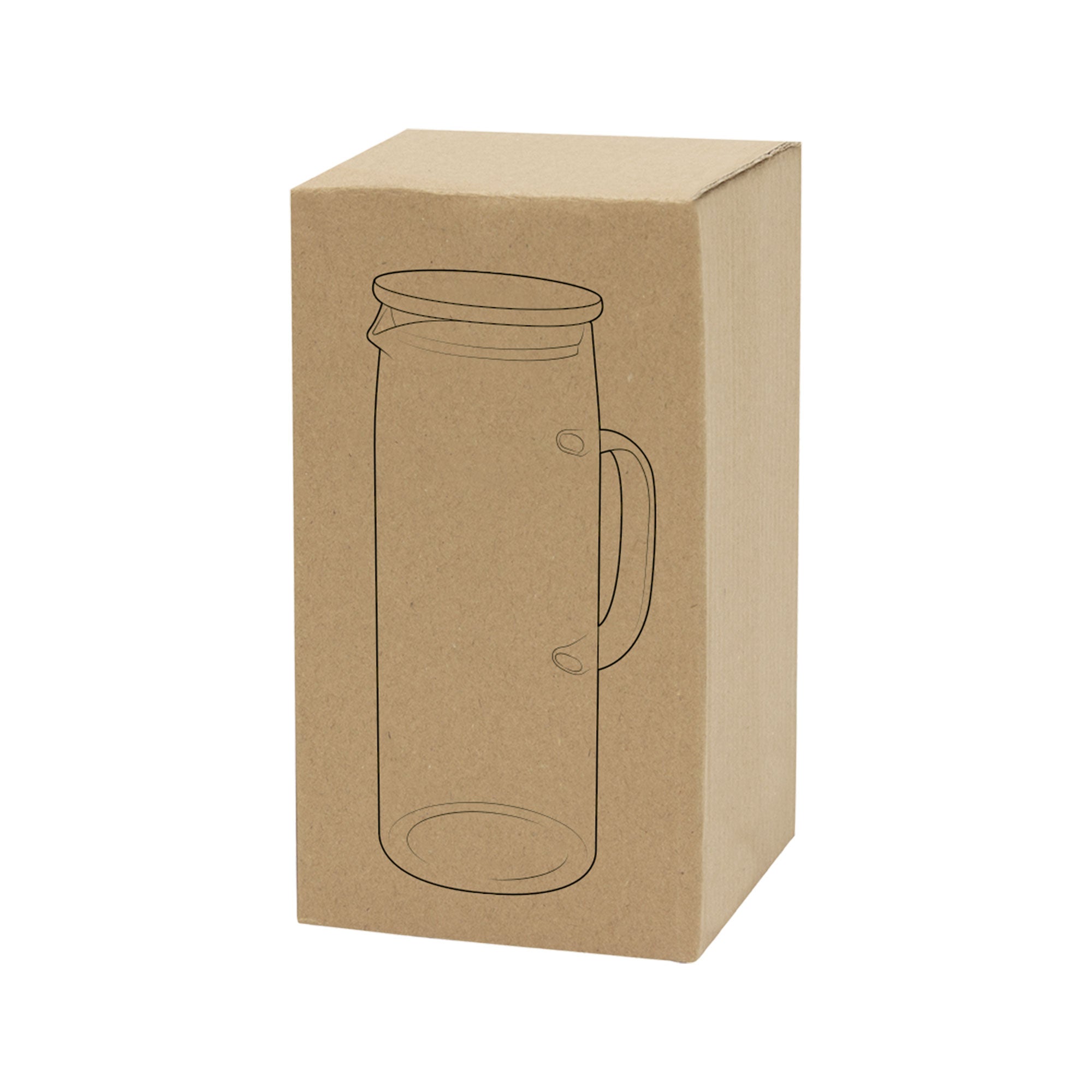 Jarra de Vidrio Con Tapa De Bambú