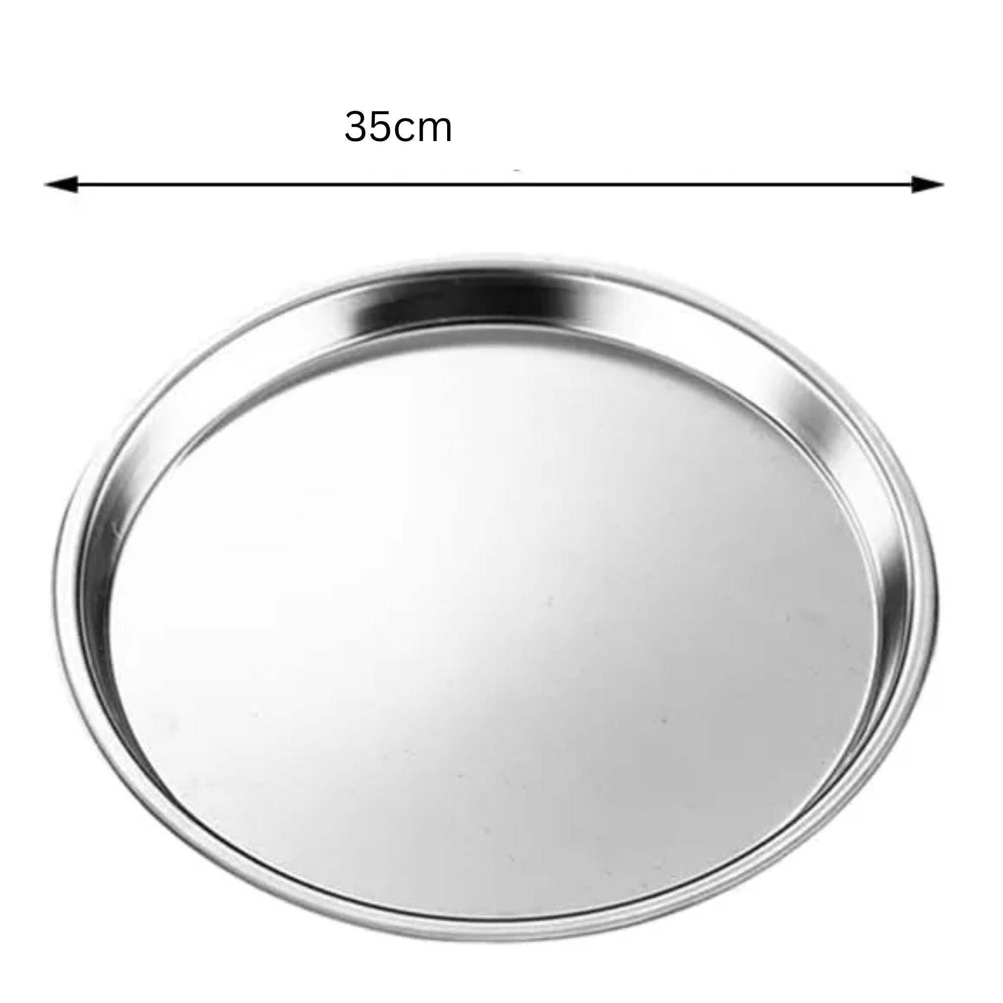 Bandeja Redonda Acero Inox 35cm