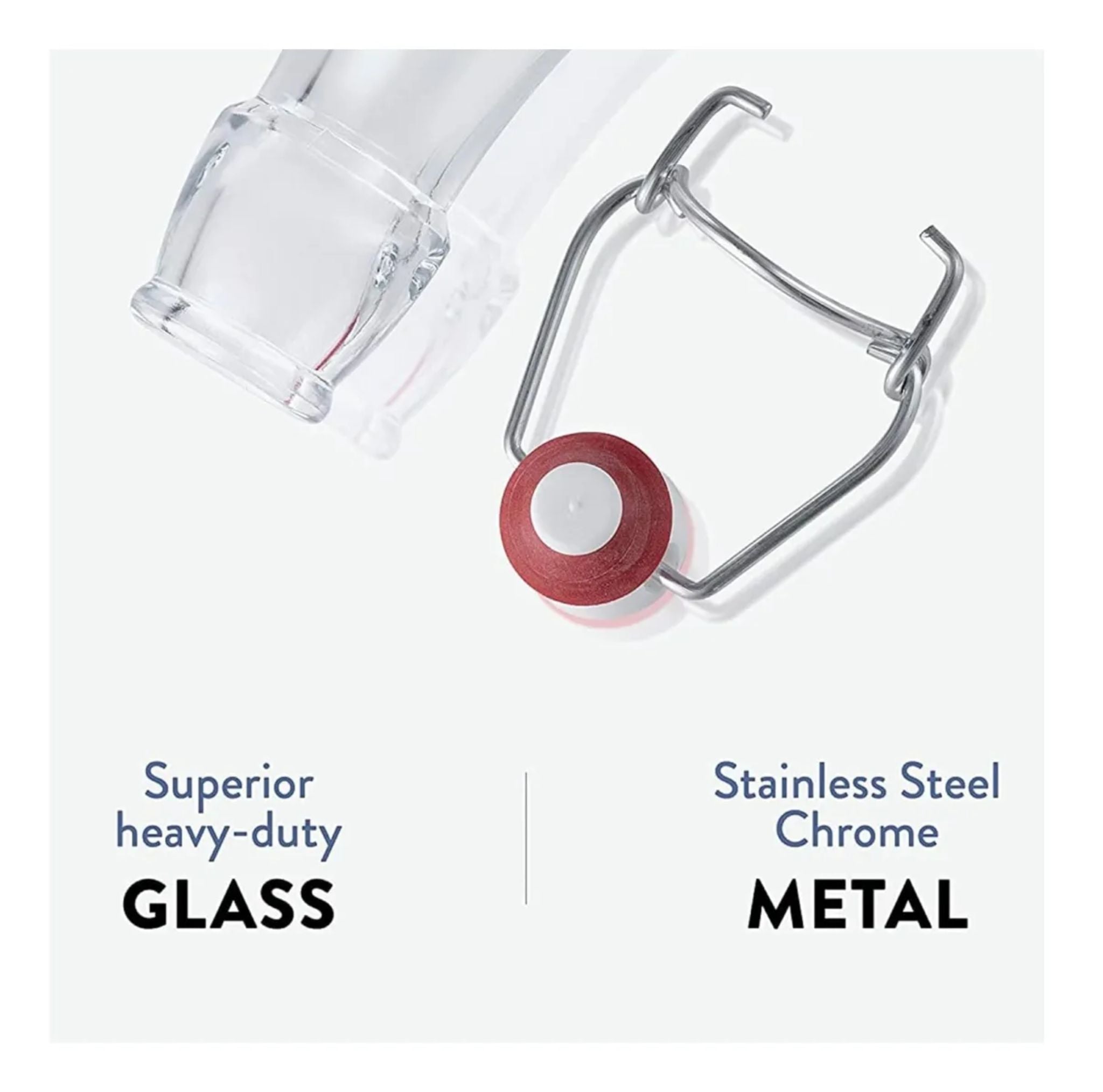 Botella Vidrio Tapa Hermética 450ml