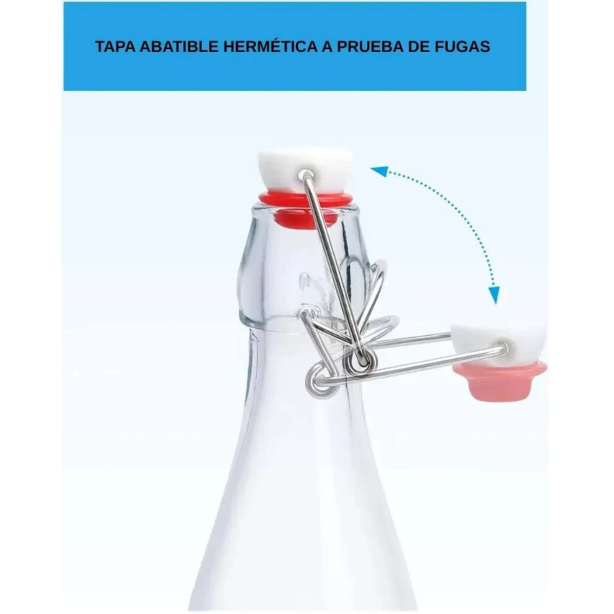 Botella Vidrio Tapa Swing 300ml