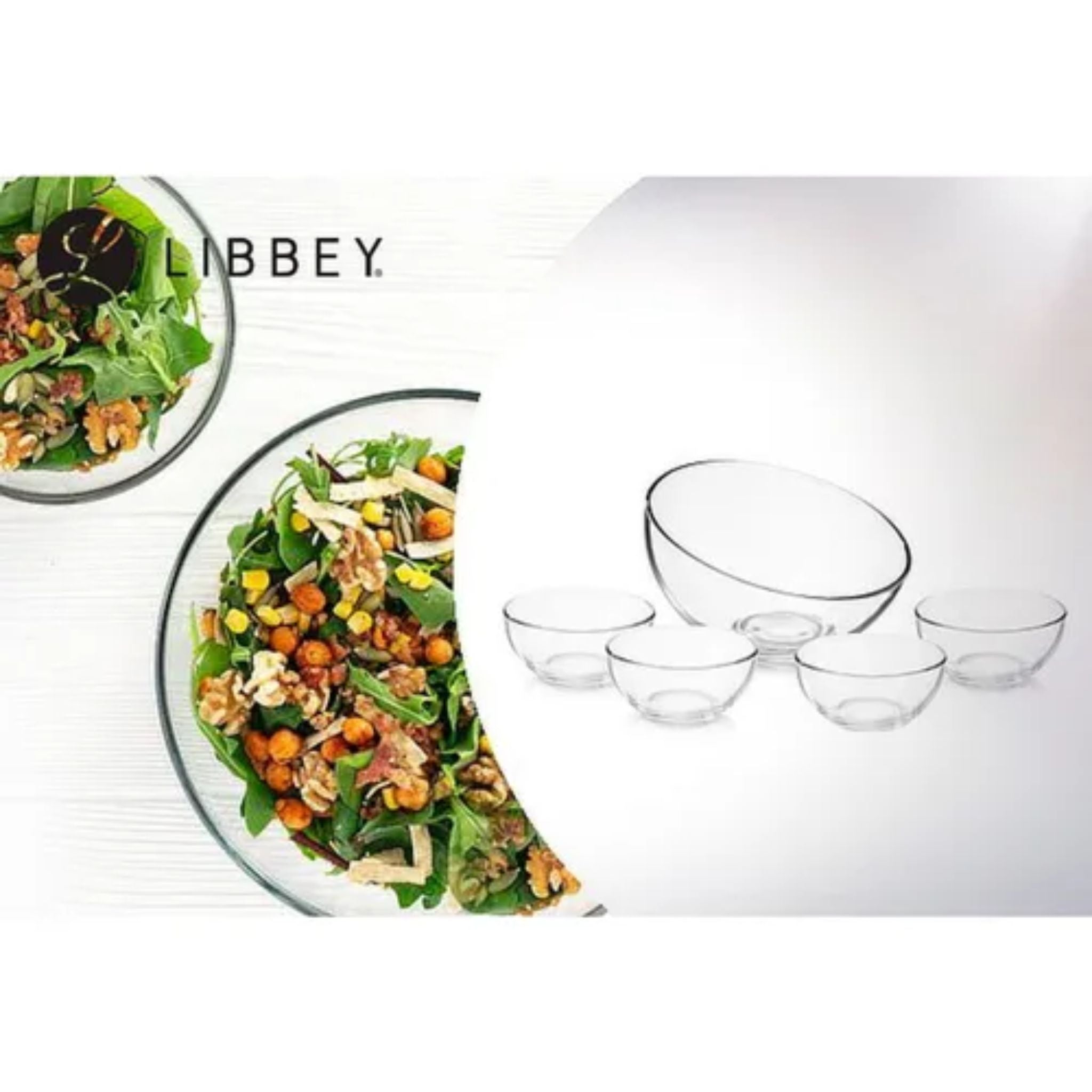 Ensaladera Vidrio - 4 Bowls