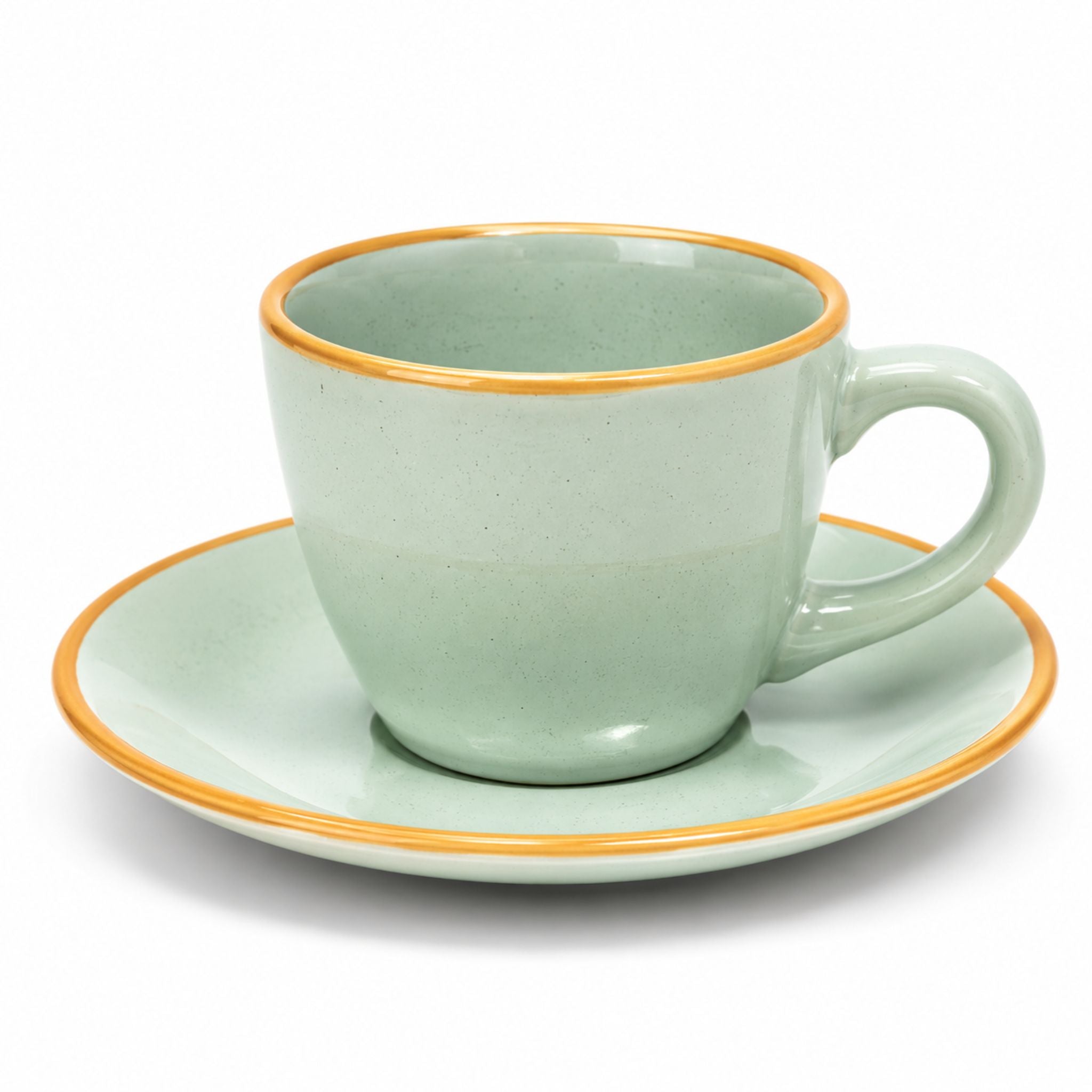 Tazas Espresso Porcelana + Platillos