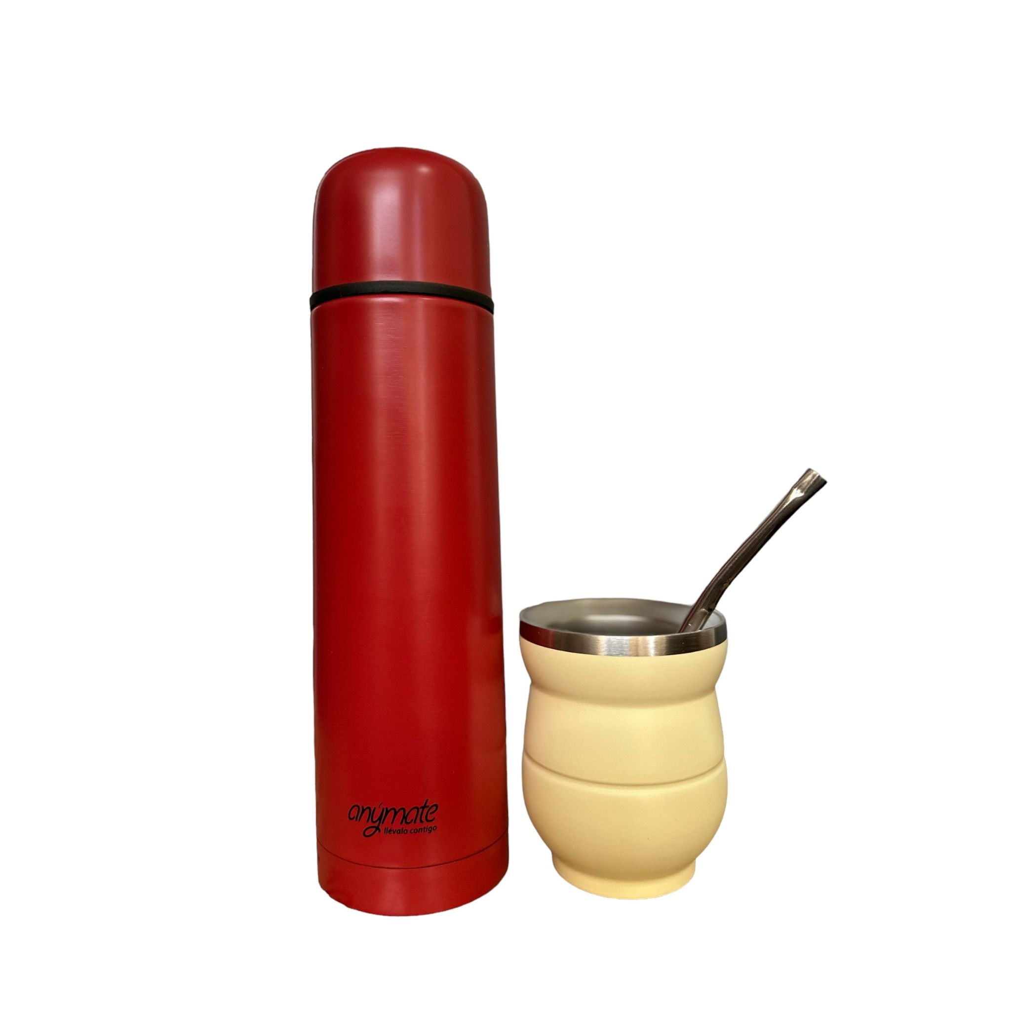 Mate Con Bombilla + Termo Bala