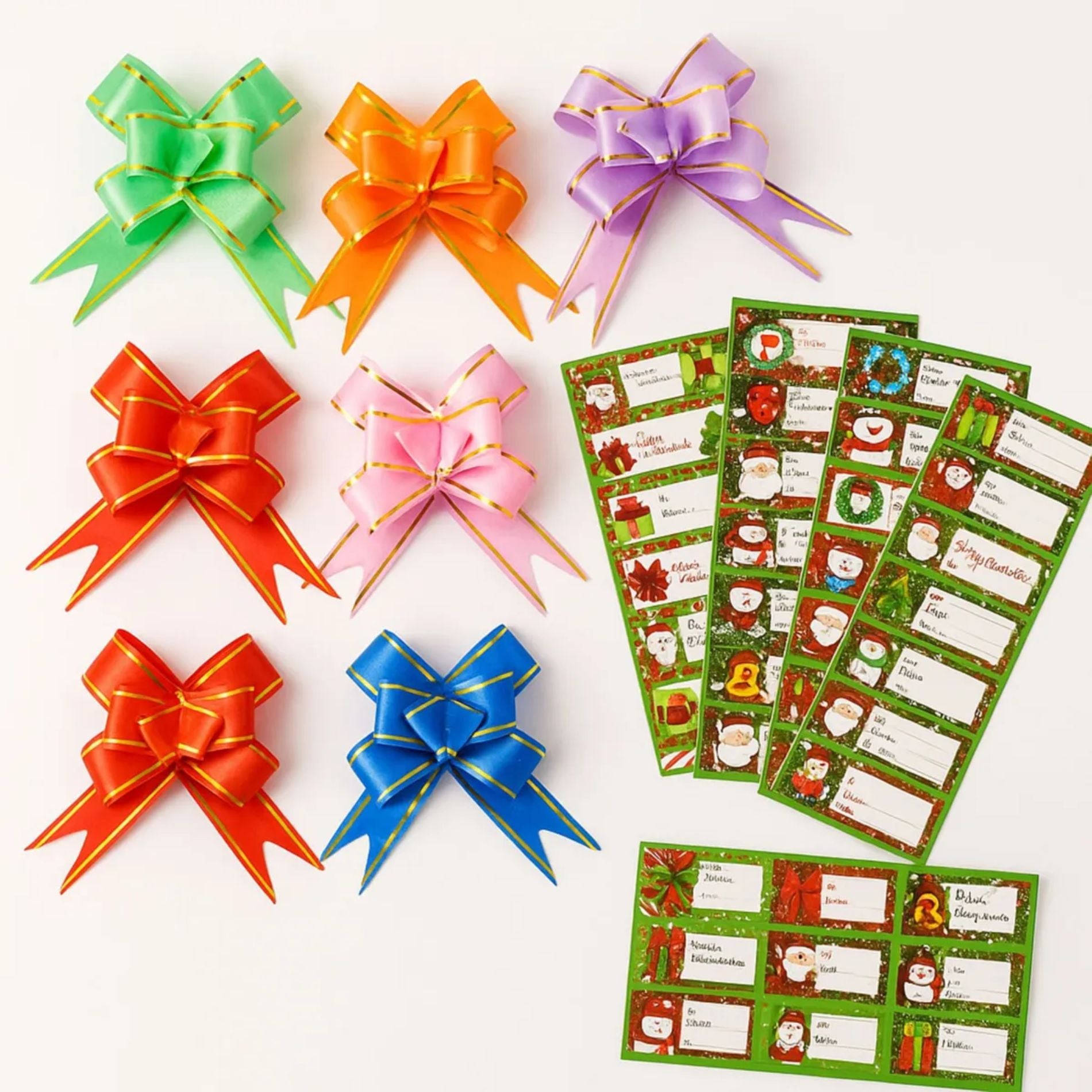 100 Cintas De Regalo + 100 Stickers