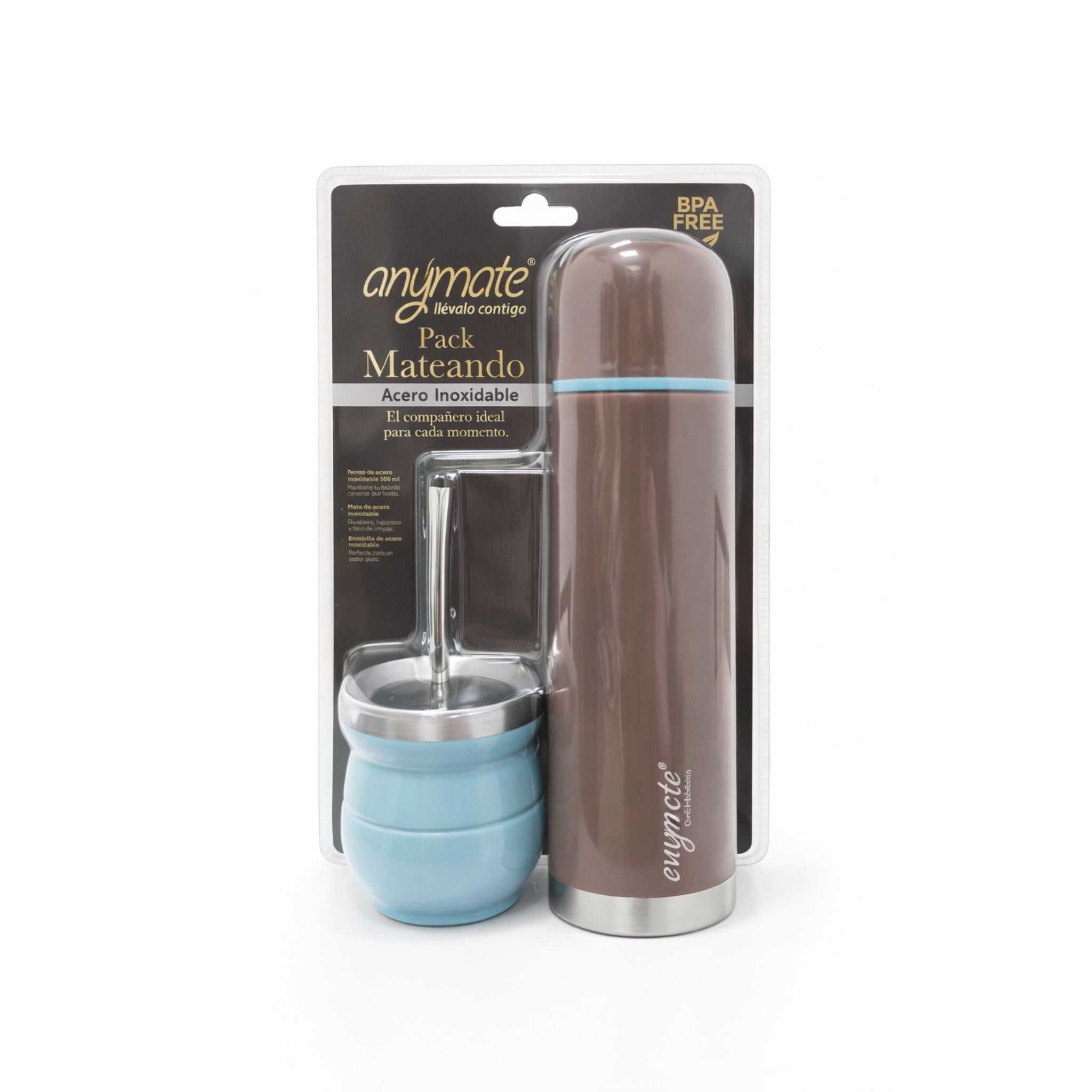 Mate Con Bombilla + Termo Bala