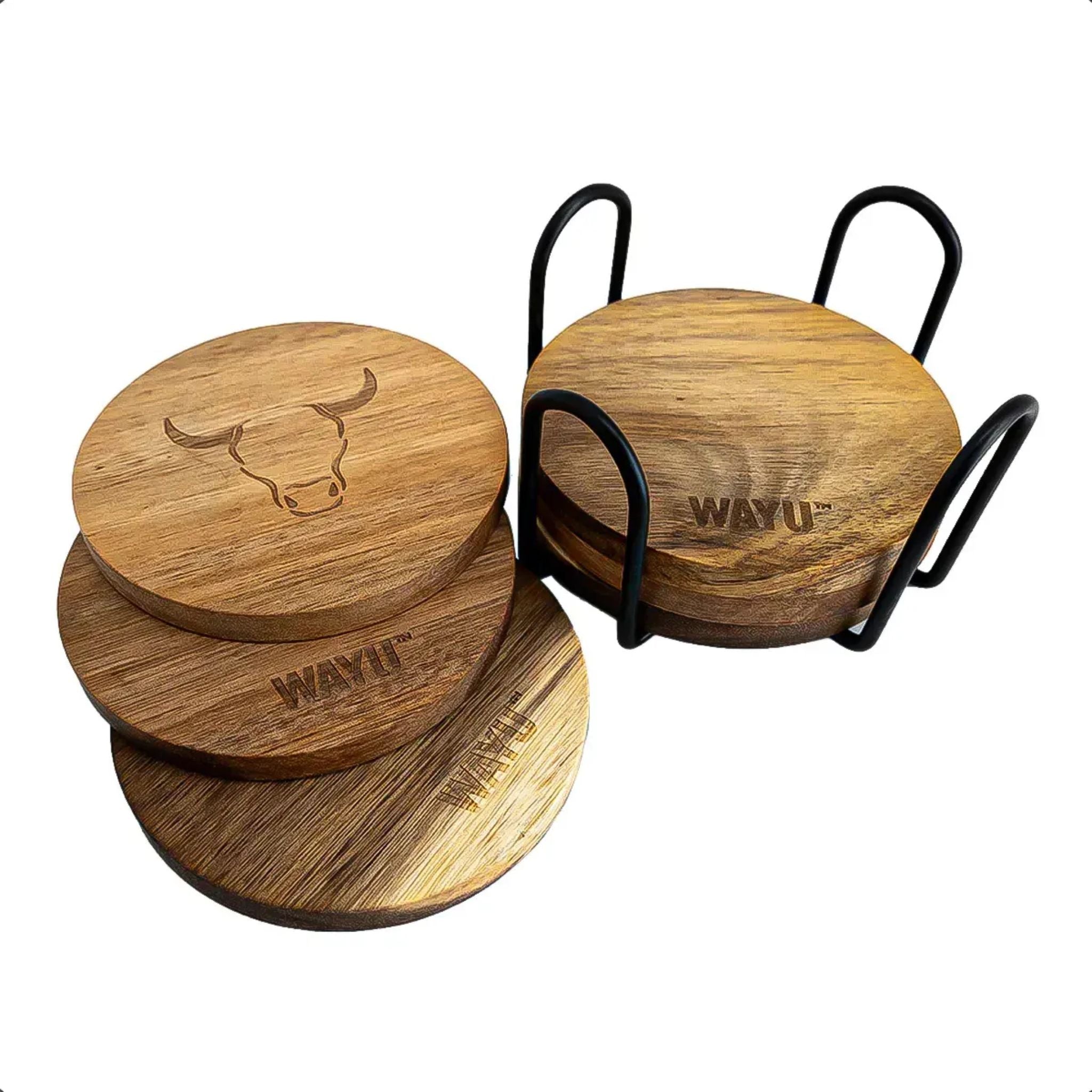 Set de 6 Posavasos De Madera Wayu