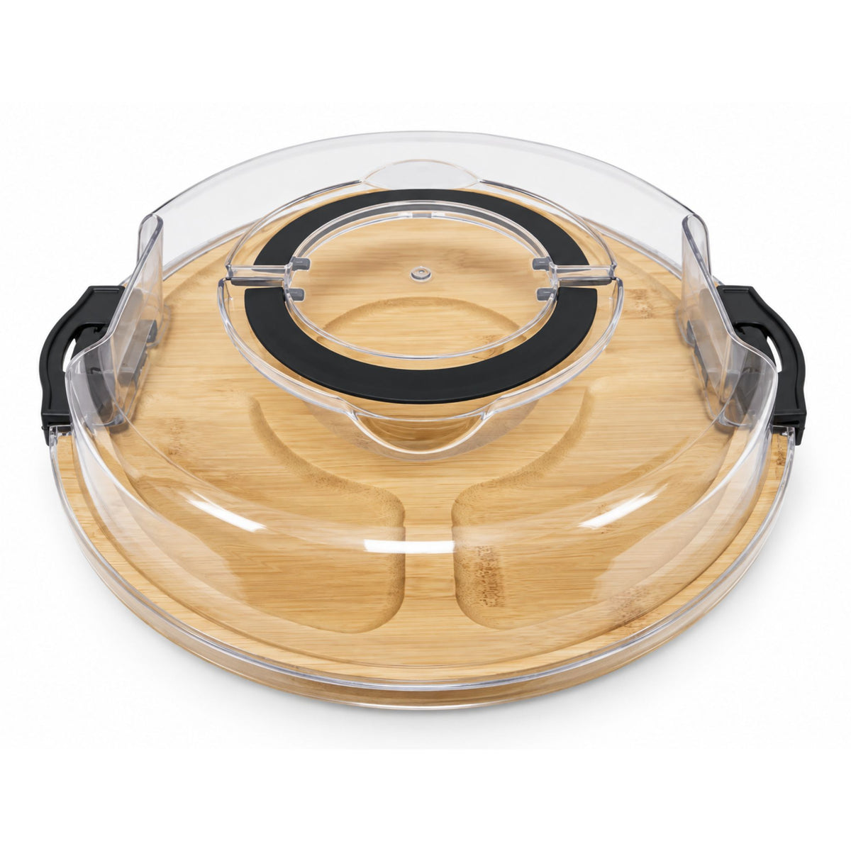 Tabla Bambú Picoteo Con Tapa 28cm