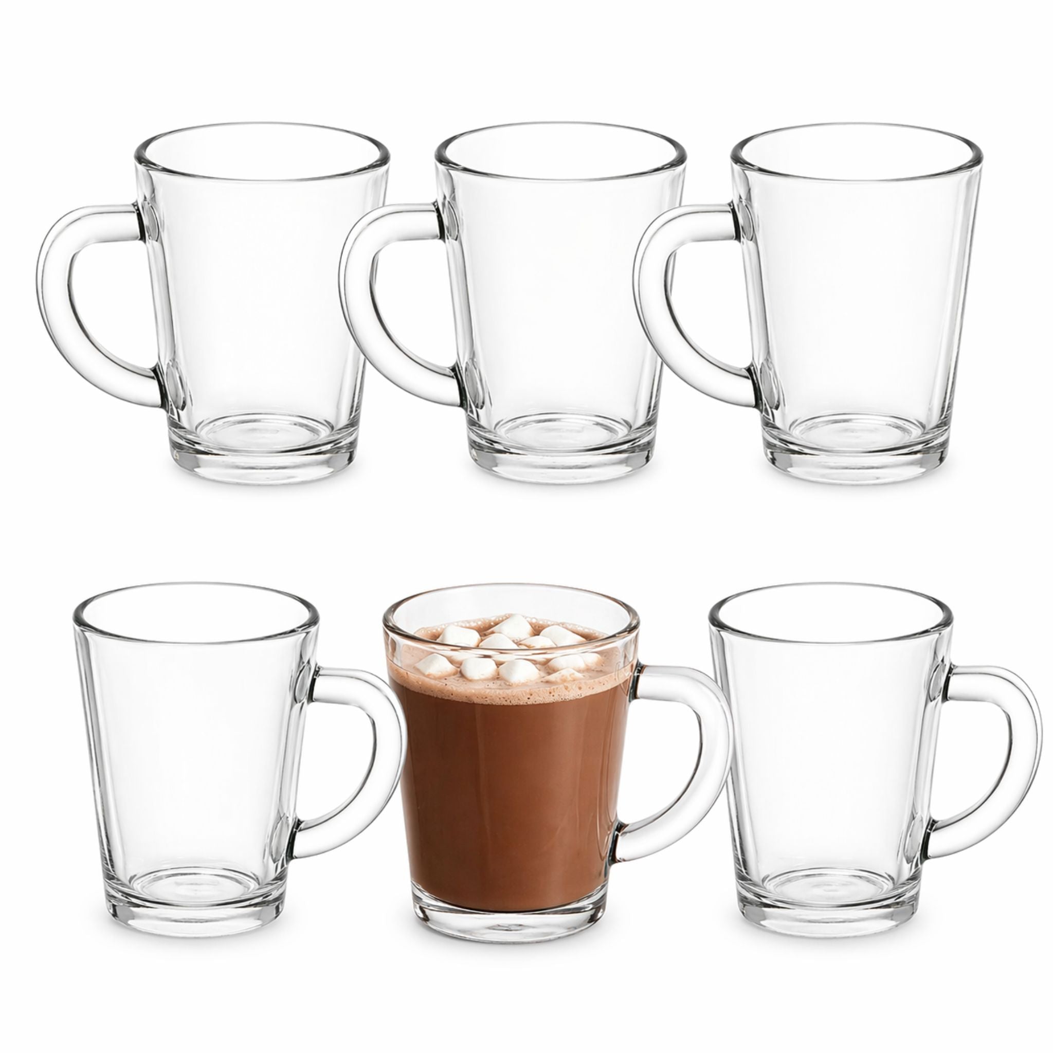 Tazas Capuchino Vidrio 220ml X6