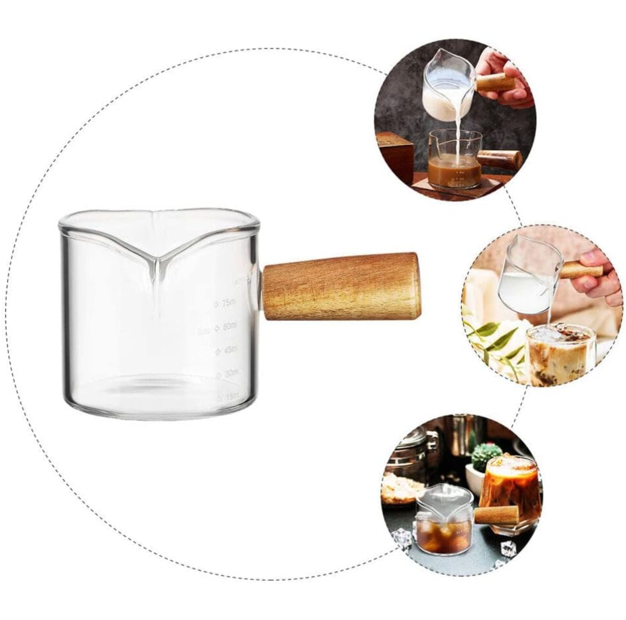 Tacita Medidora Vidrio 75cc