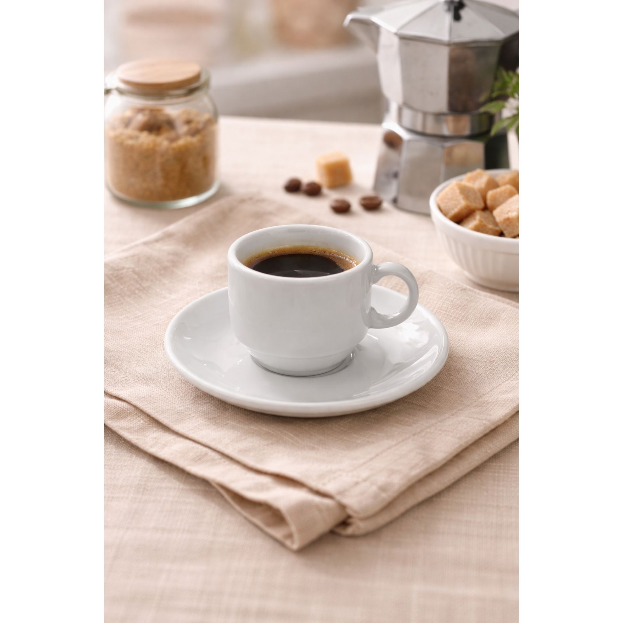 6 Tazas Espresso + 6 Platillos 90ml